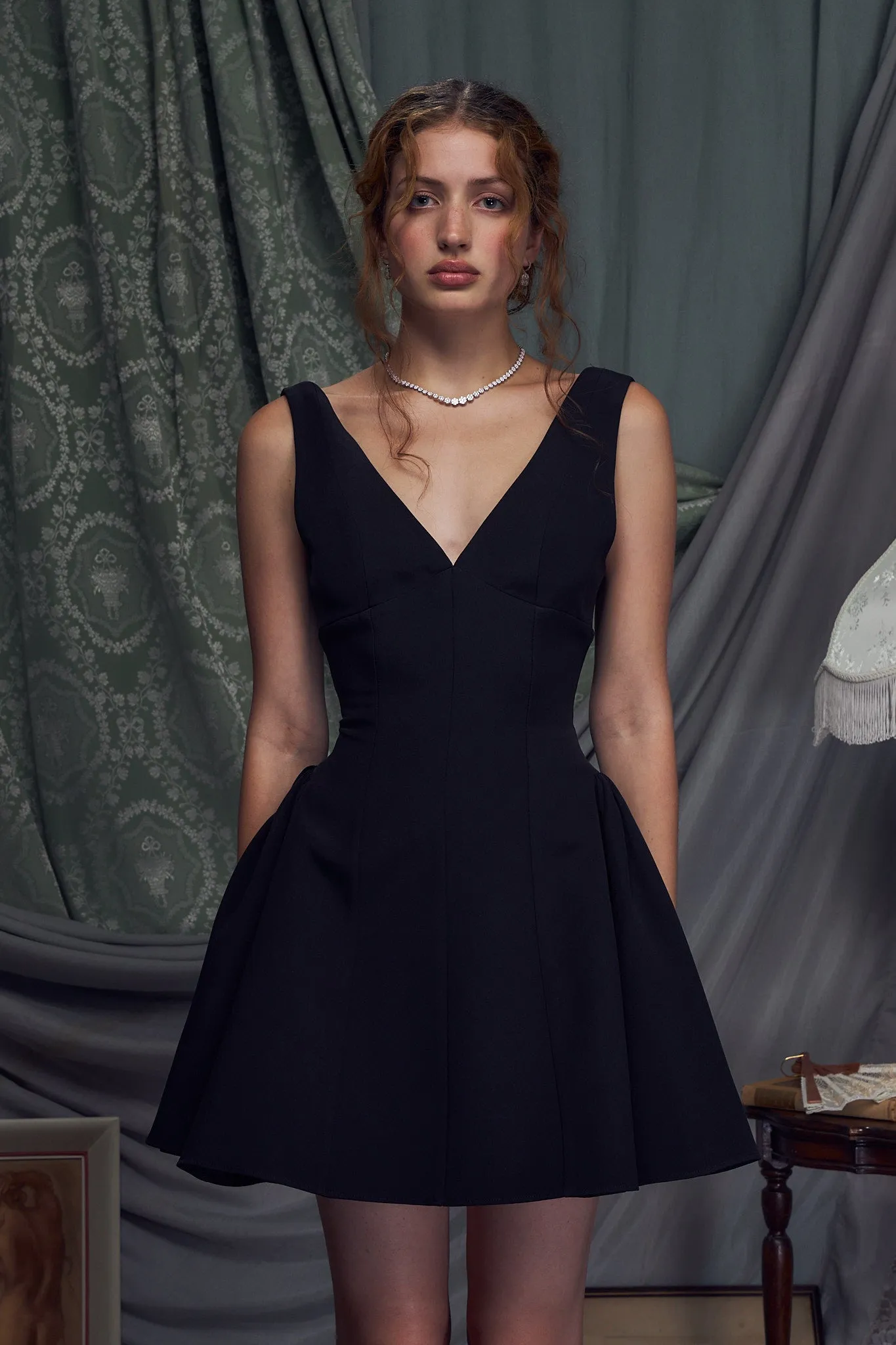 Audrey Hepburn Dress in Noir sold by Mirror Palais product image thumbnail 5