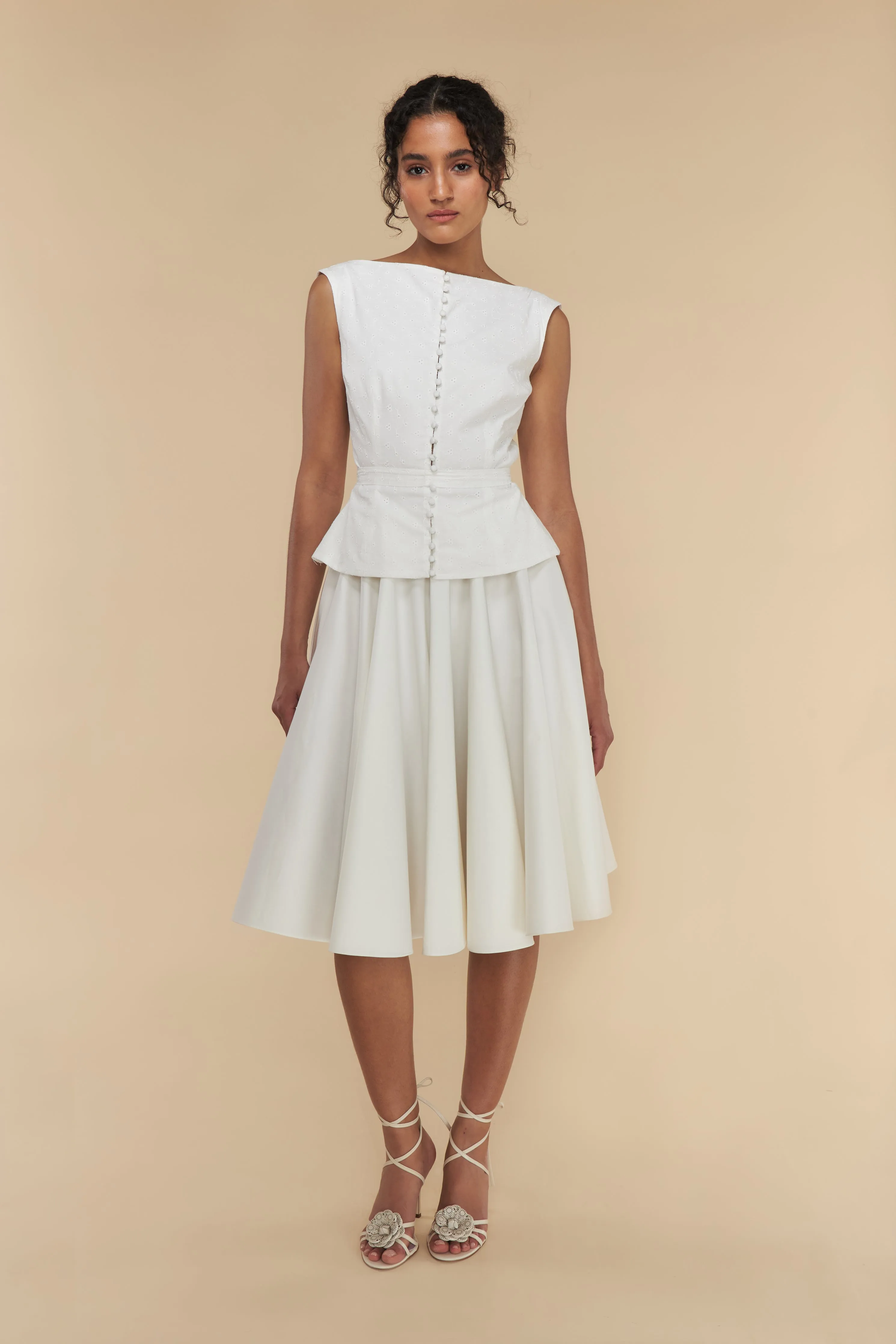 Boatneck Eyelet Top sold by Mirror Palais product image thumbnail 4