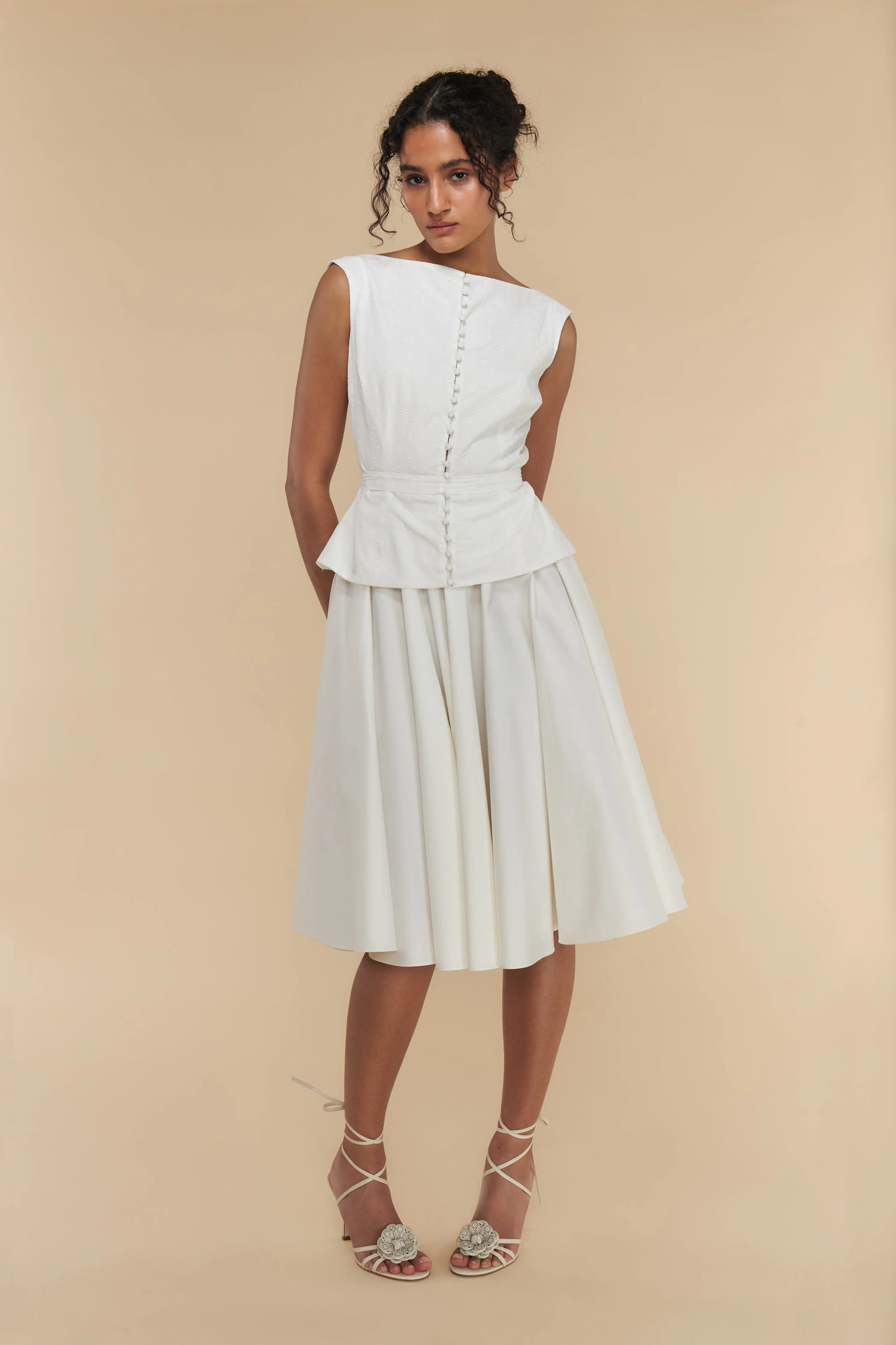 Boatneck Eyelet Top sold by Mirror Palais product image thumbnail 2