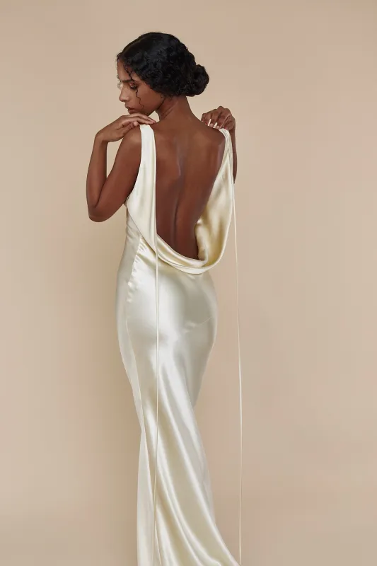 Moonlight Gown in Butter sold by Mirror Palais