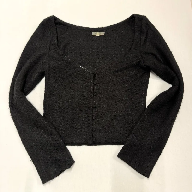 Sample Textured Knit Cardigan in Noir sold by Mirror Palais
