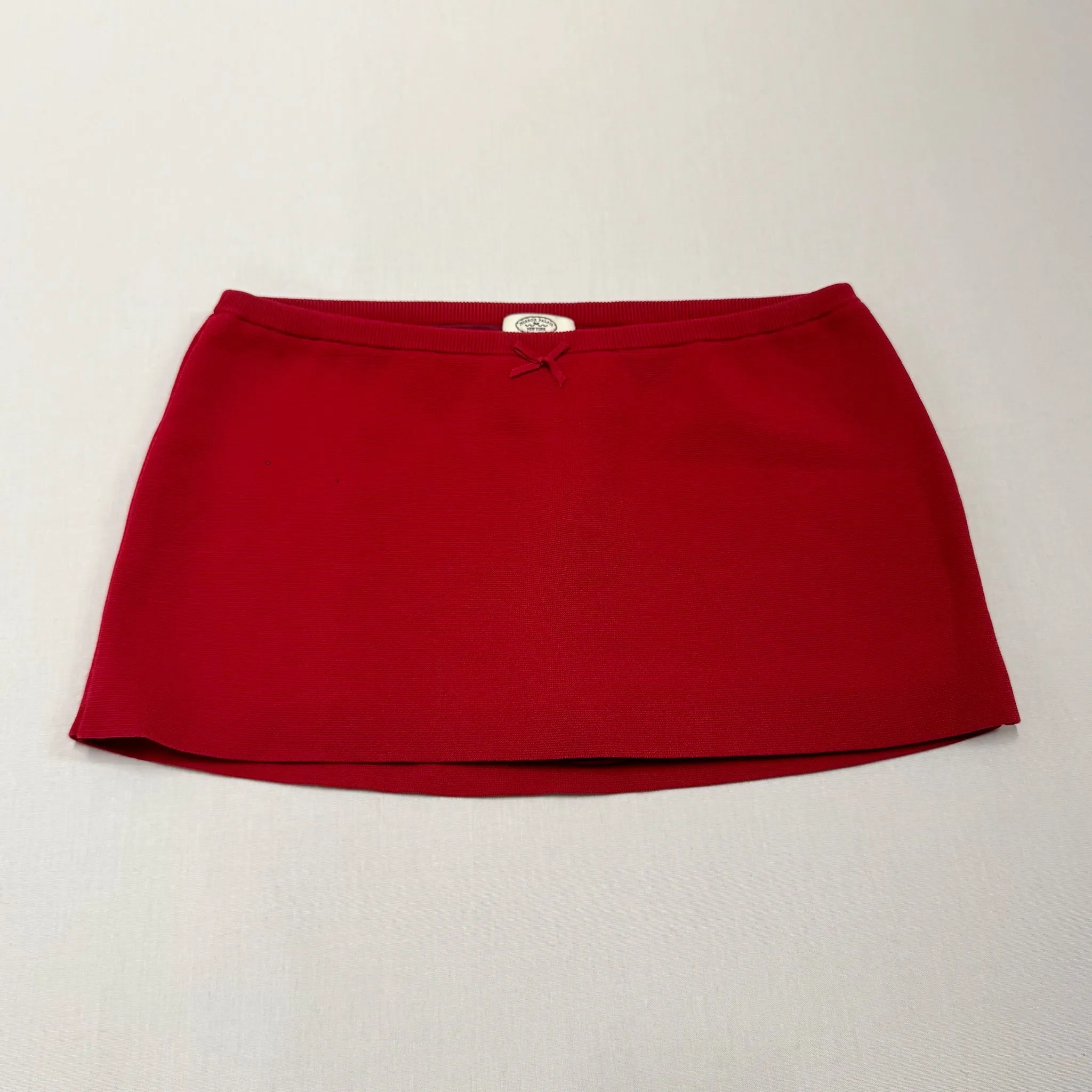 Sample The Knit Mini Skort in Ruby sold by Mirror Palais