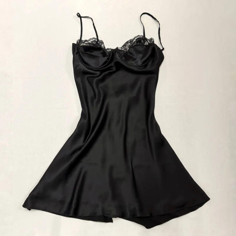 Sample Underwire Slip Dress (Unlined) in Noir sold by Mirror Palais
