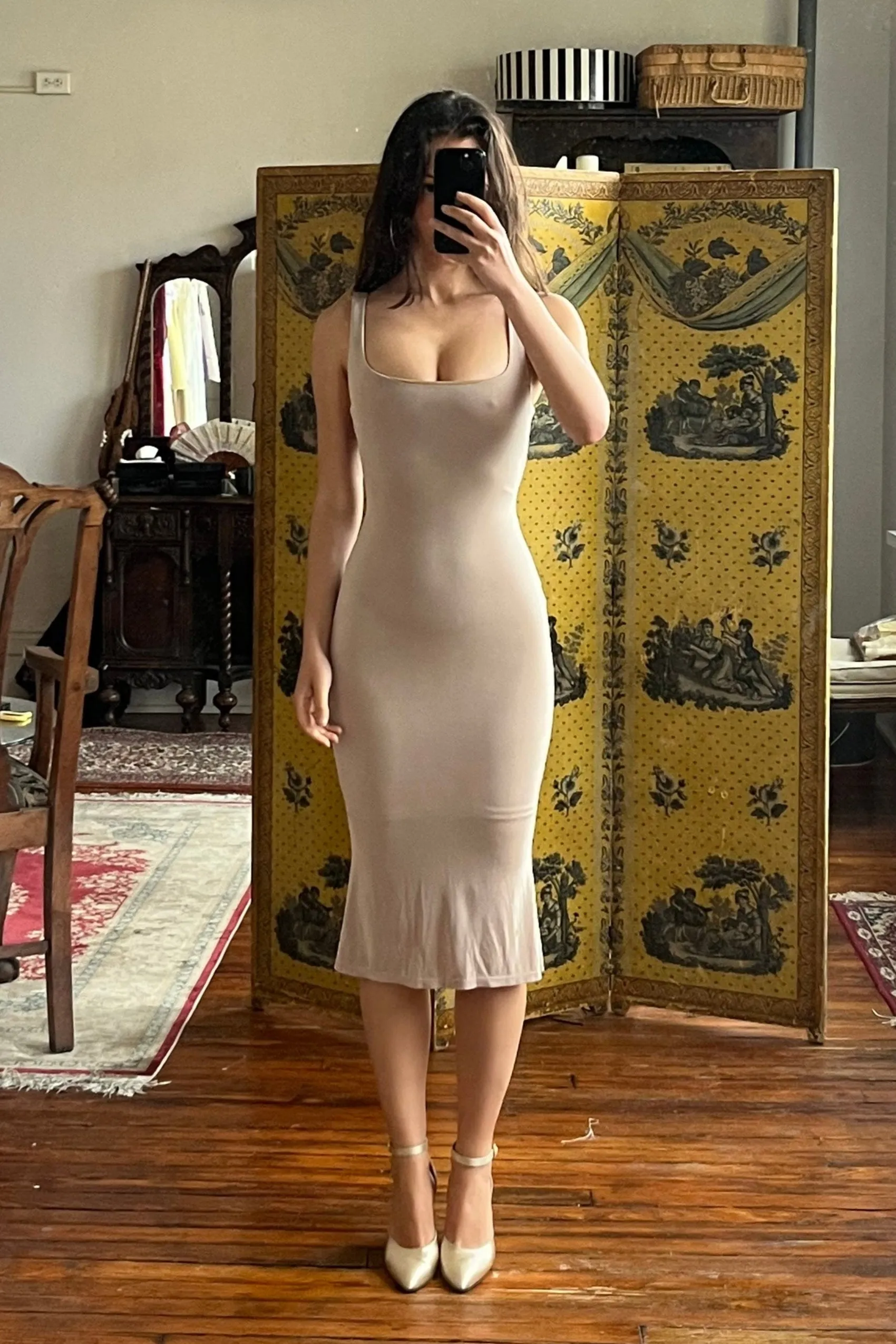 Sample Supermodel Dress in Dove sold by Mirror Palais