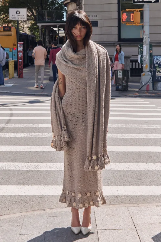 Rosarium Knit Shawl sold by Mirror Palais