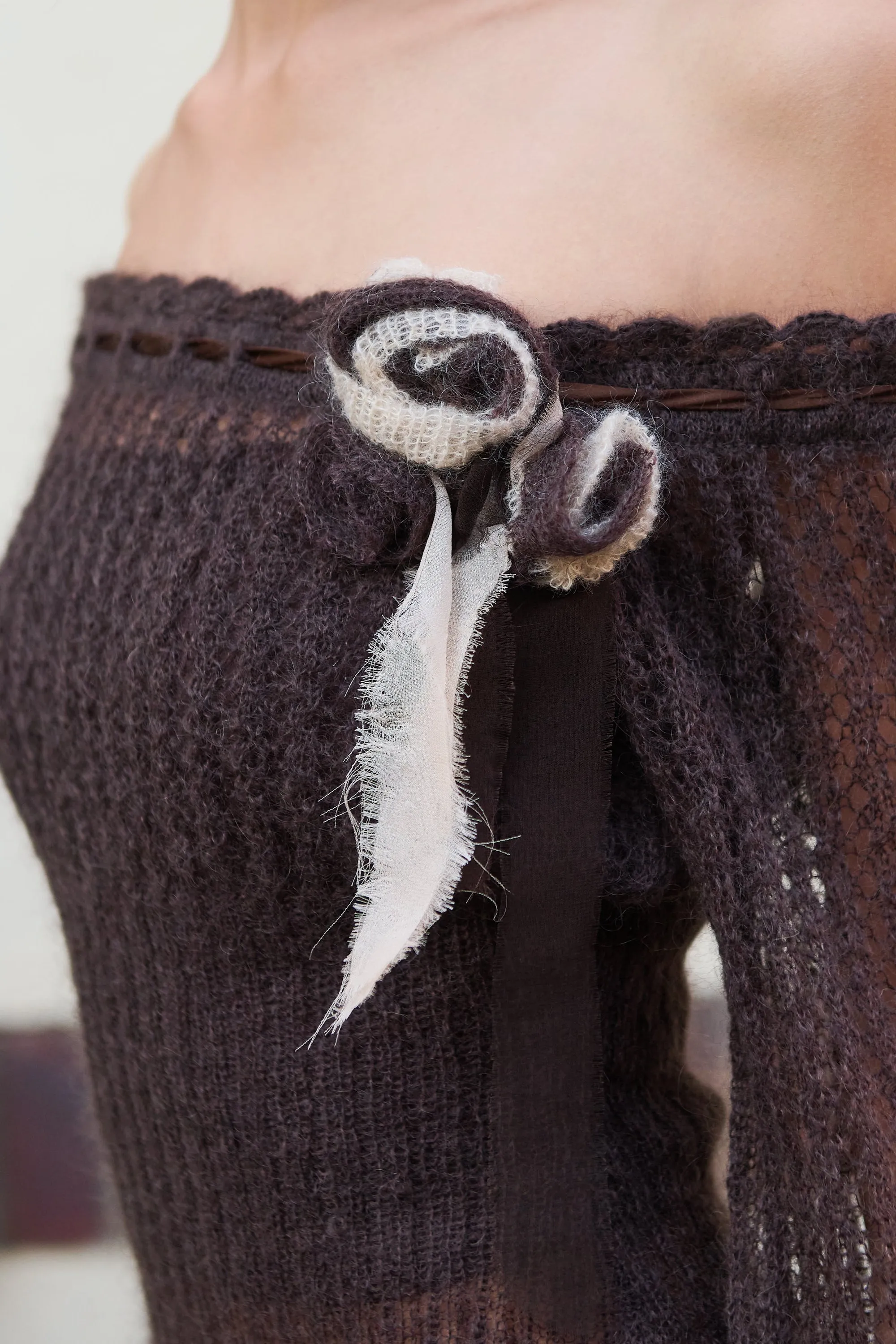 Little Lamb Knit Top in Chocolat sold by Mirror Palais product image thumbnail 2