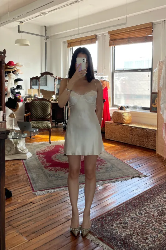 Sample Underwire Slip Dress in Pearl sold by Mirror Palais