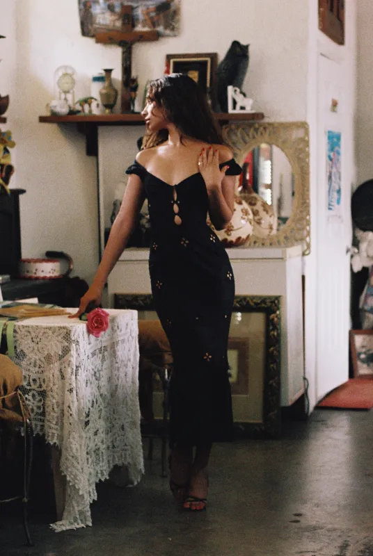 Maria Dress in Noir sold by Mirror Palais