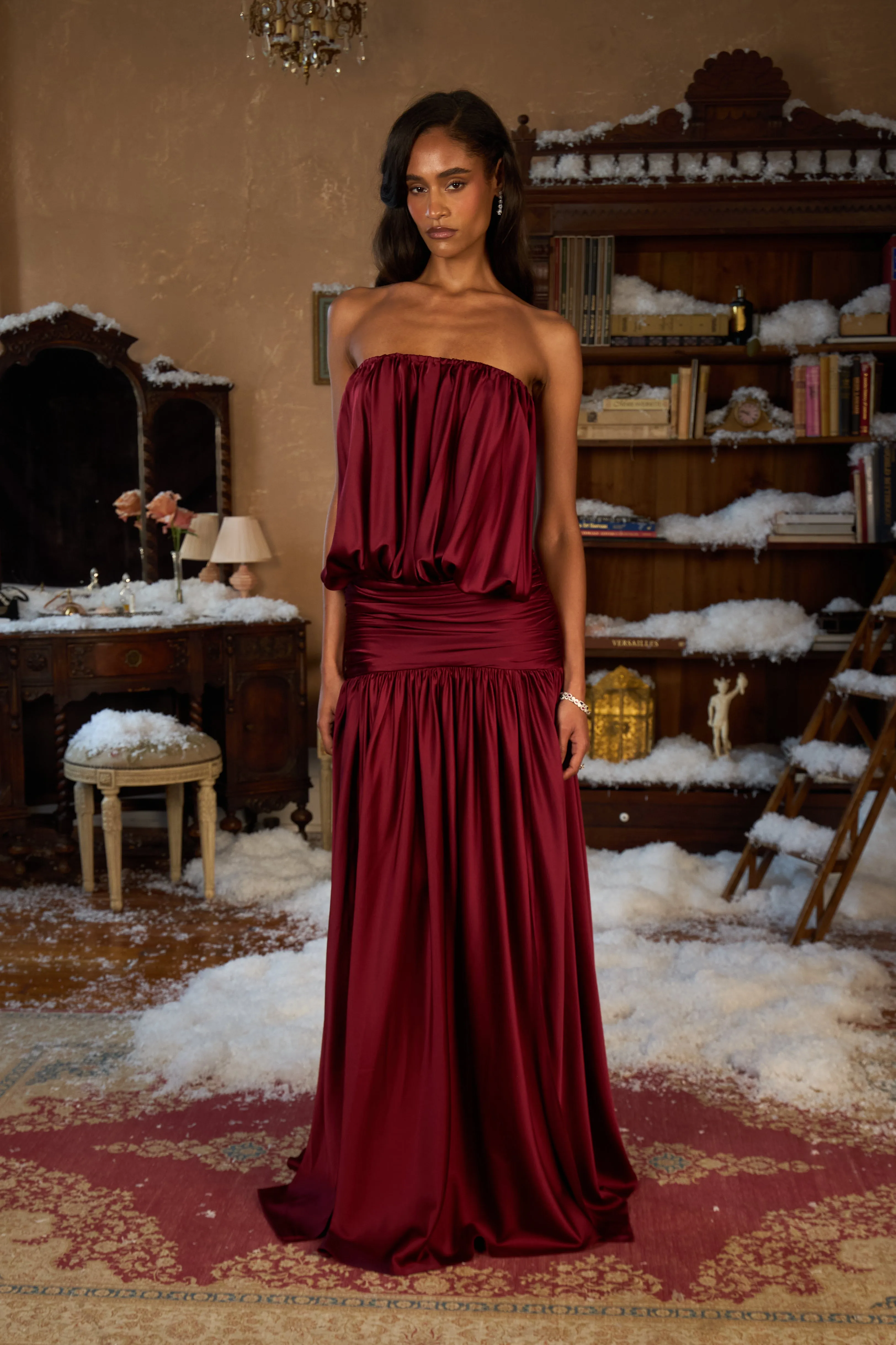 La Piscine Gown in Sangre sold by Mirror Palais