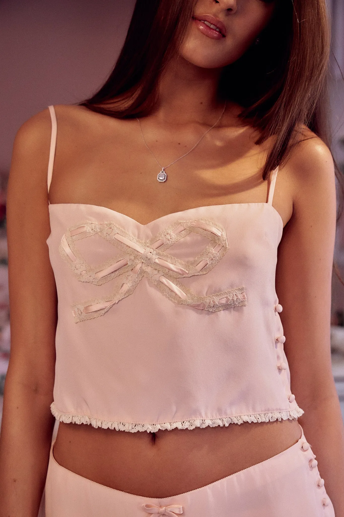 Chamomile Tea Cami Petal Pink sold by Mirror Palais product image thumbnail 3