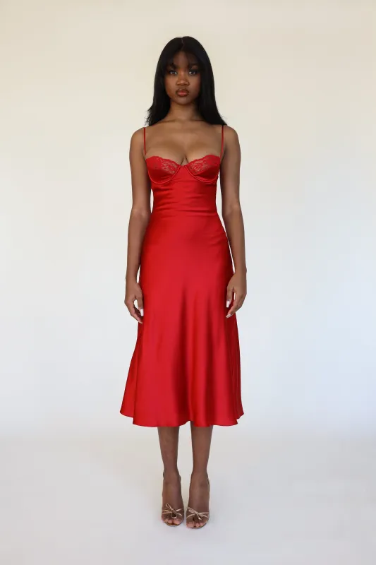 Ballet Dress Scarlet Unlined sold by Mirror Palais