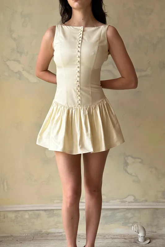 Sample Kissing Booth Mini Dress in Butter sold by Mirror Palais