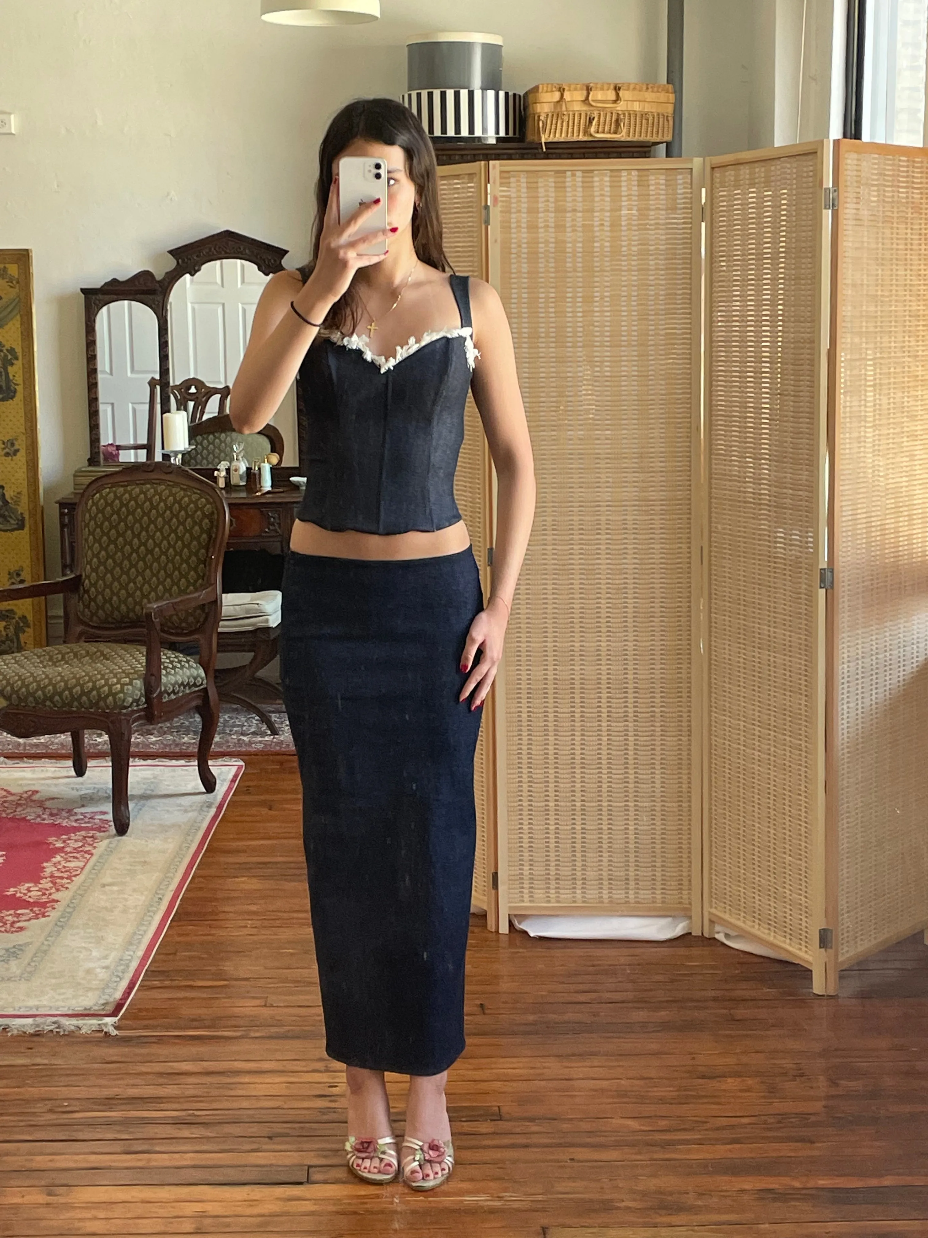 Sample Bustier Denim XS sold by Mirror Palais