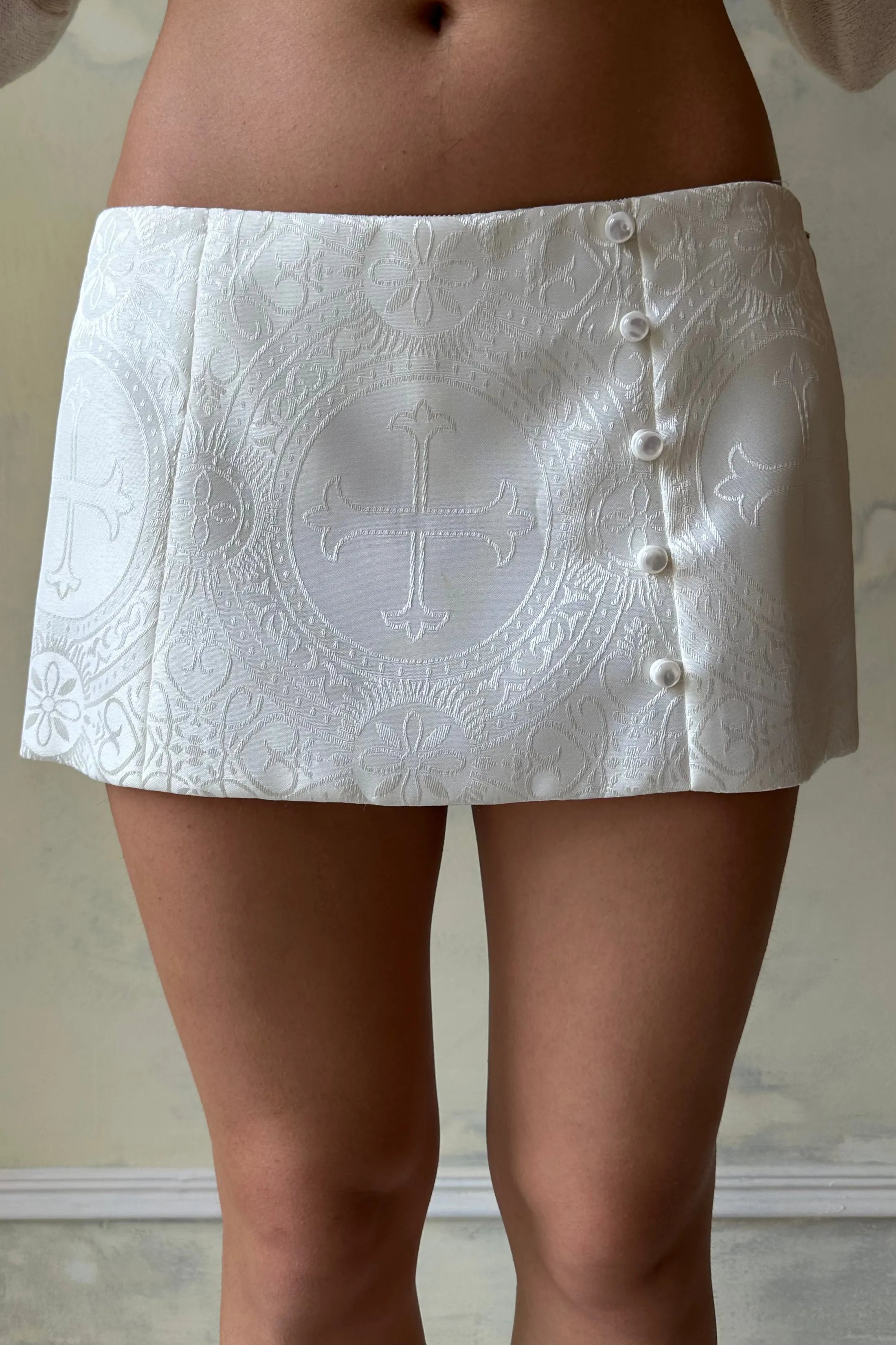 Sample Medici Micro Skort in Pearl sold by Mirror Palais product image thumbnail 2