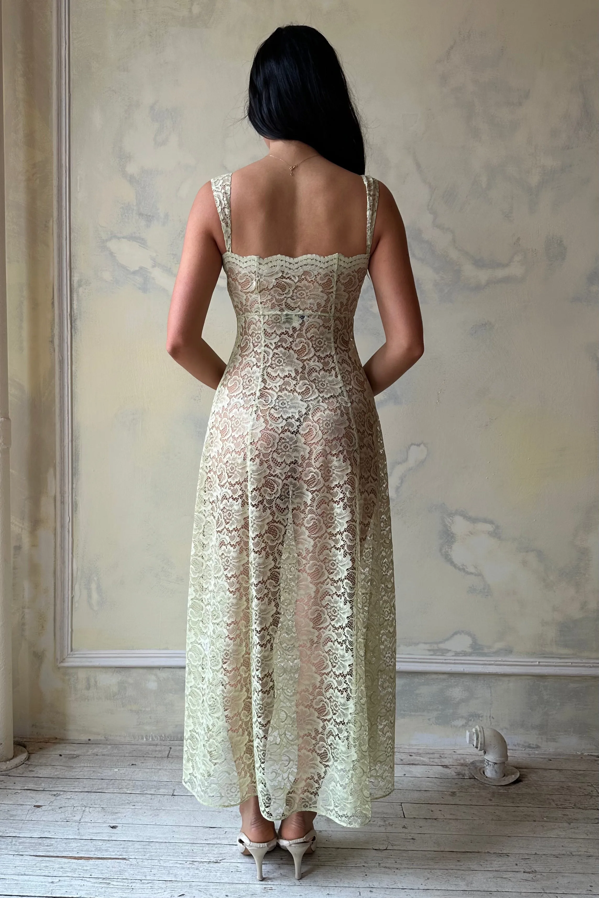 Sample Macaron Dress in Pistachio sold by Mirror Palais product image thumbnail 3