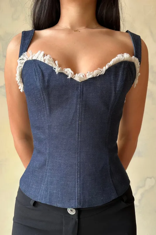 Sample Bustier Denim sold by Mirror Palais