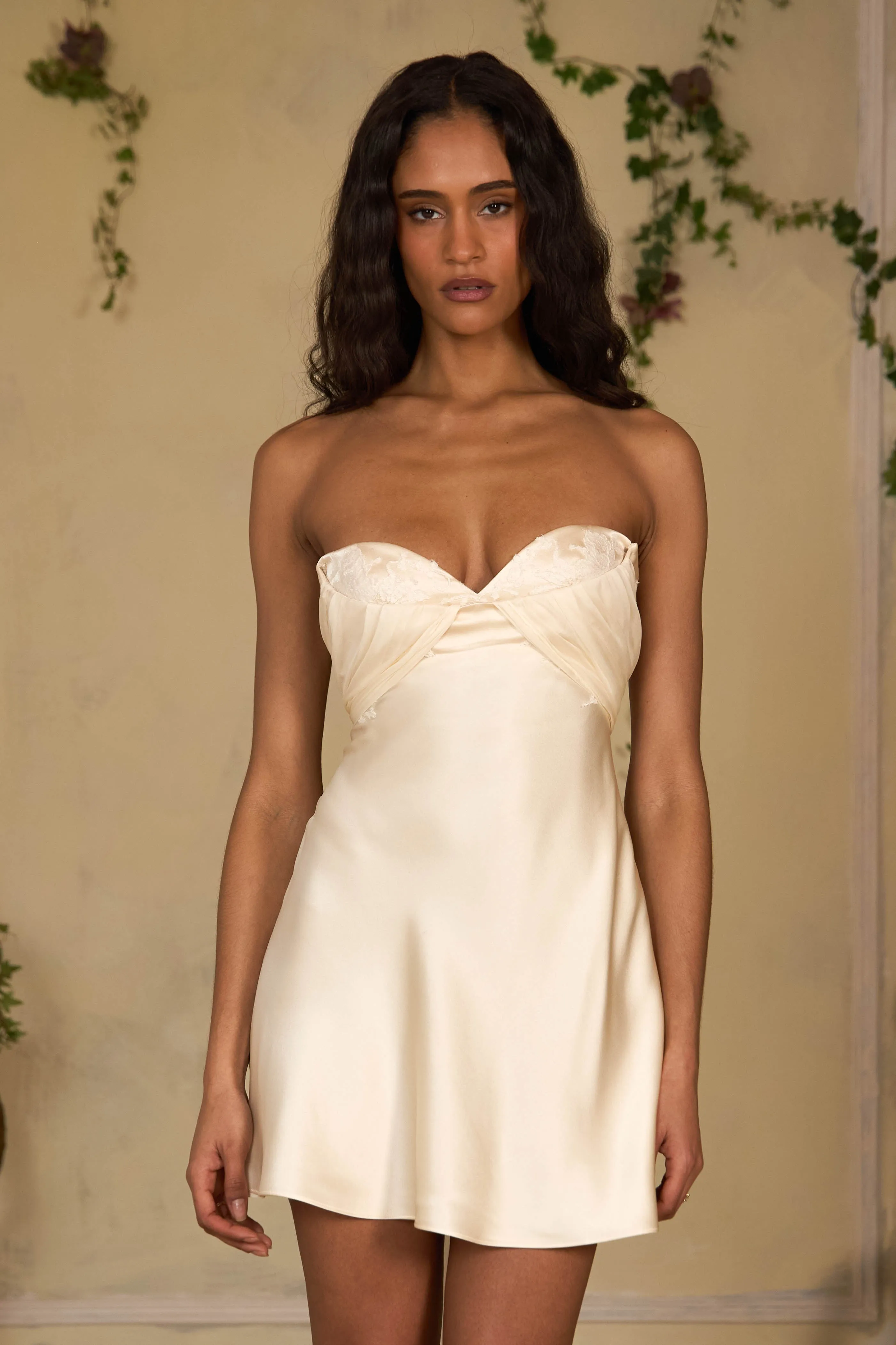 Belle de Jour Mini Dress in Antique Pearl sold by Mirror Palais product image thumbnail 5