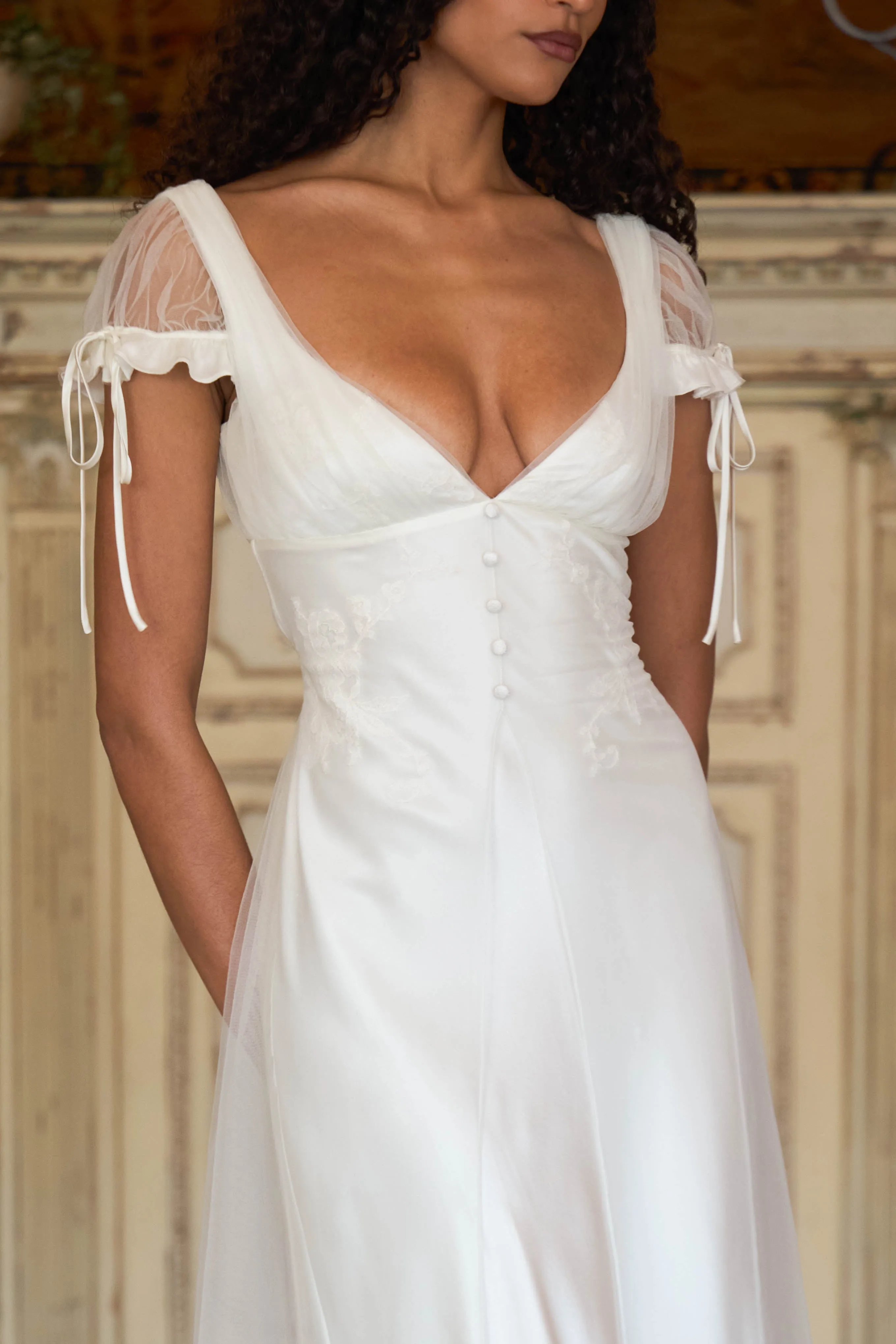 Candlelit Lady Dress in Pearl sold by Mirror Palais product image thumbnail 3