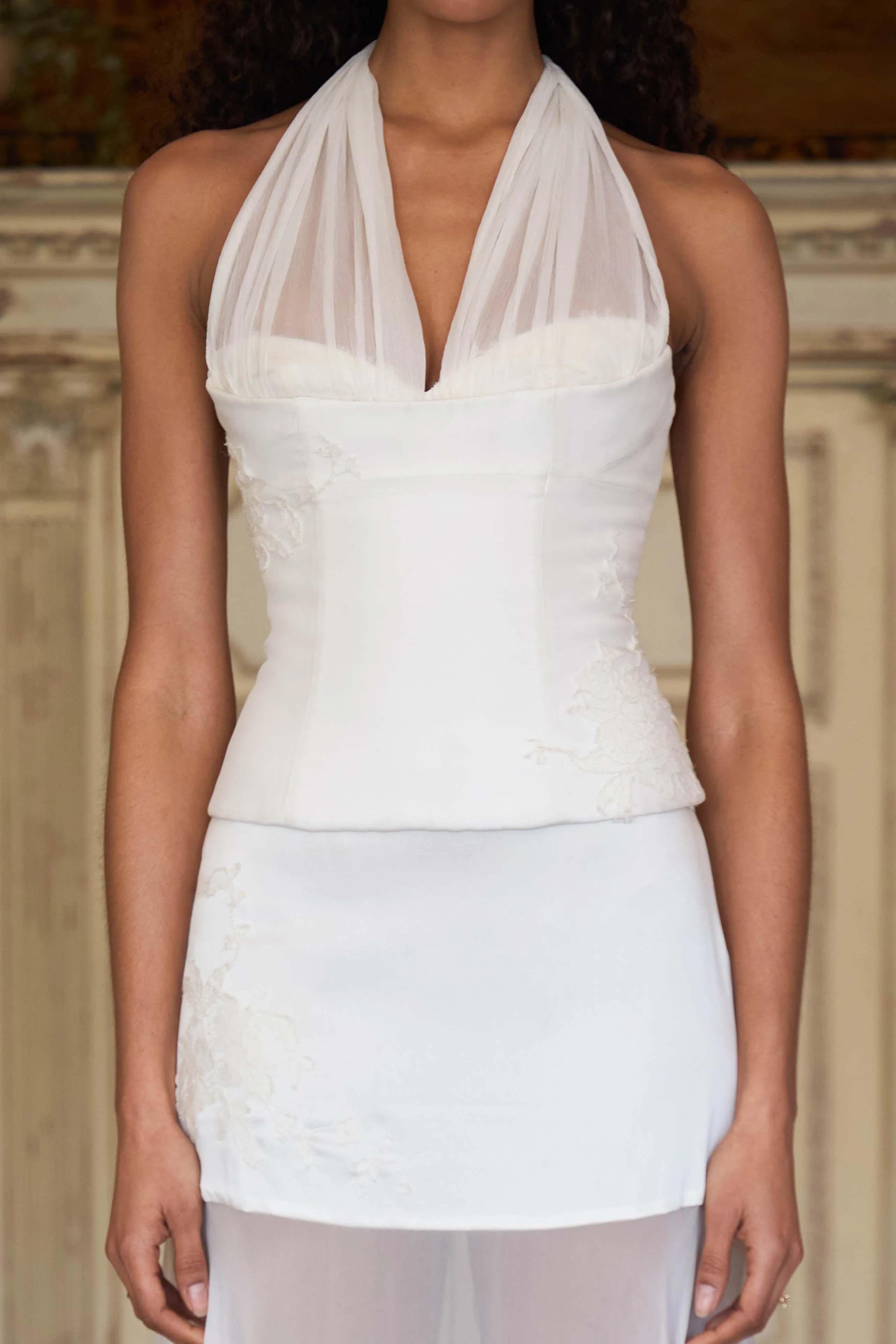 Daydream Bustier in Pearl sold by Mirror Palais product image thumbnail 4