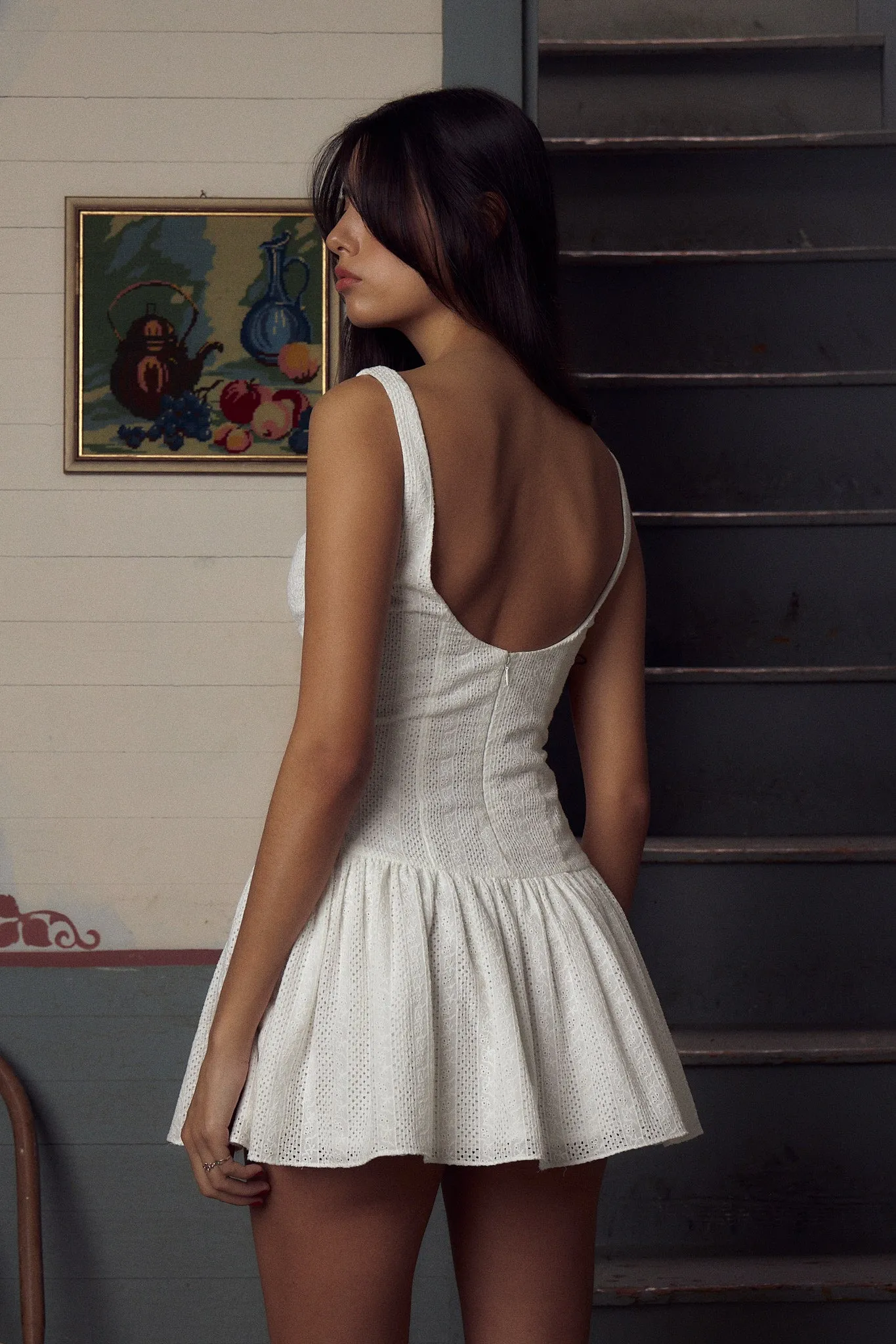 Kissing Booth Mini Dress in Ivory sold by Mirror Palais product image thumbnail 2