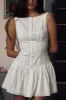 Kissing Booth Mini Dress in Ivory sold by Mirror Palais