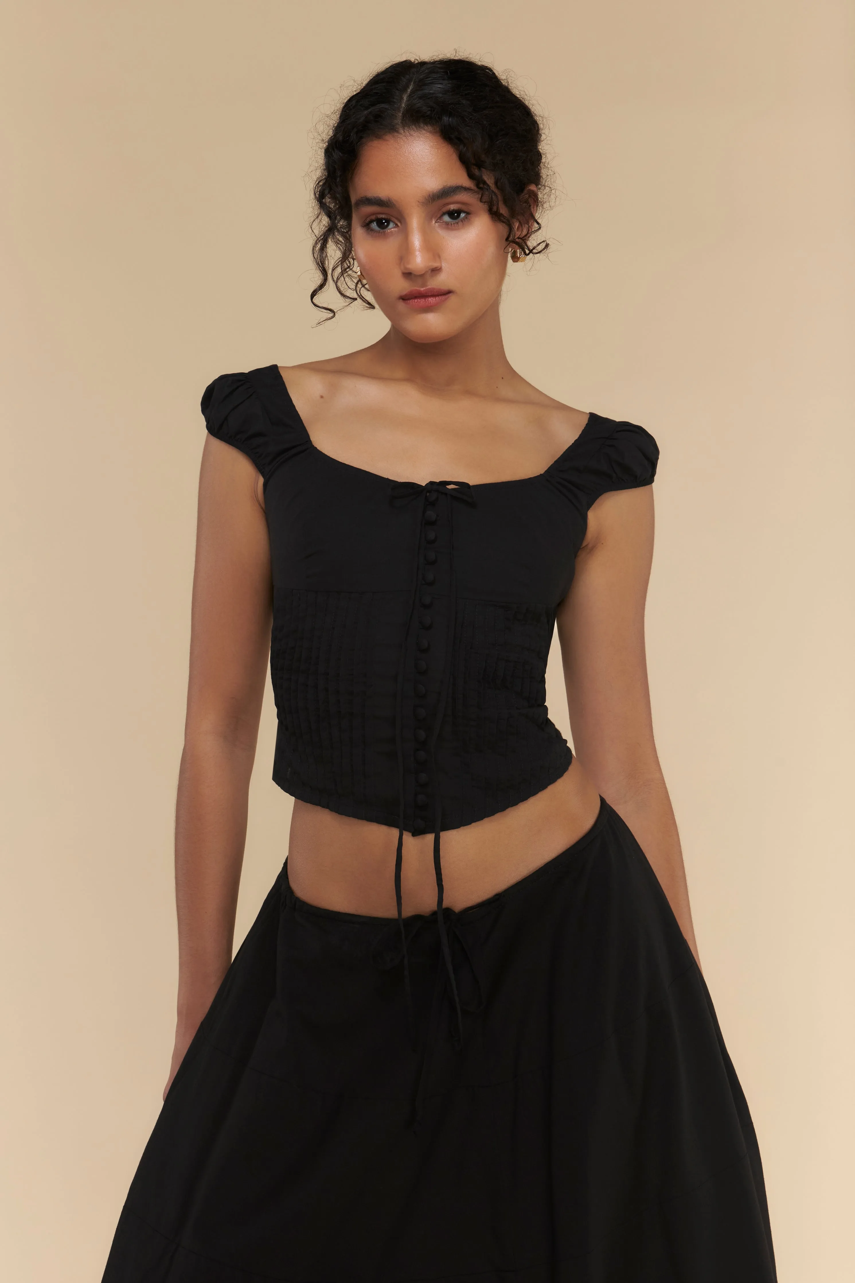 Eyelet Top Black sold by Mirror Palais
