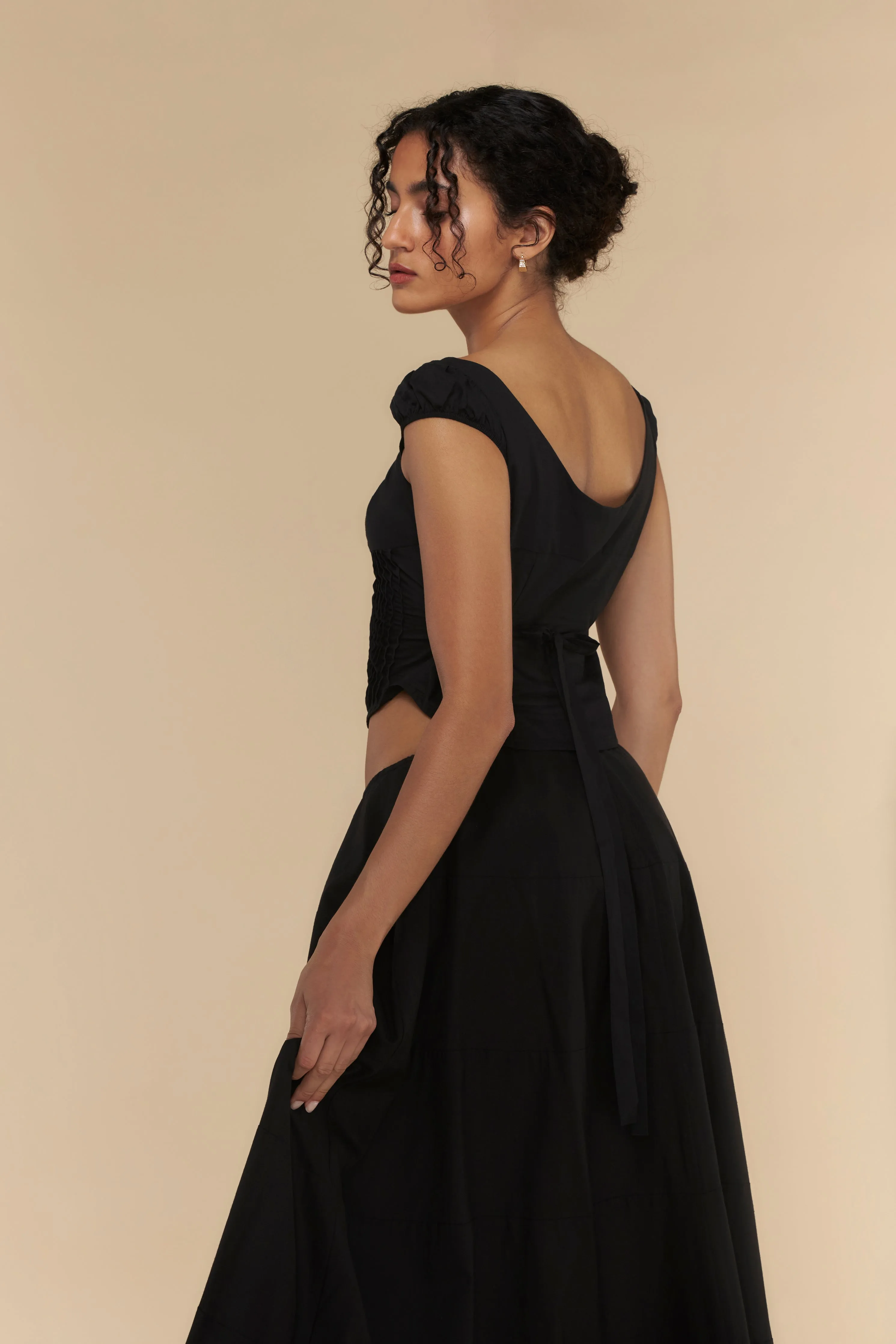 Eyelet Top Black sold by Mirror Palais product image thumbnail 5