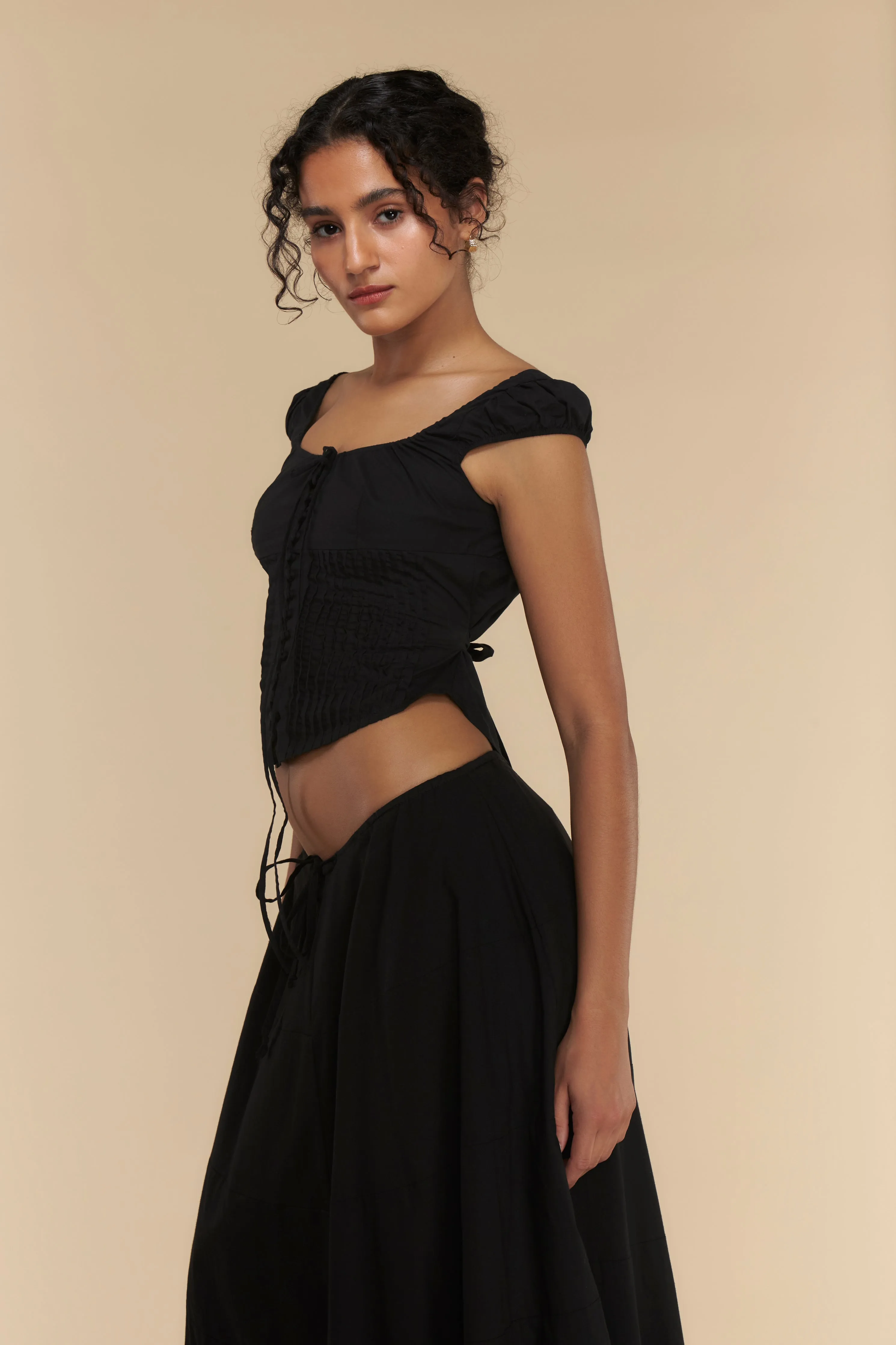 Eyelet Top Black sold by Mirror Palais product image thumbnail 3