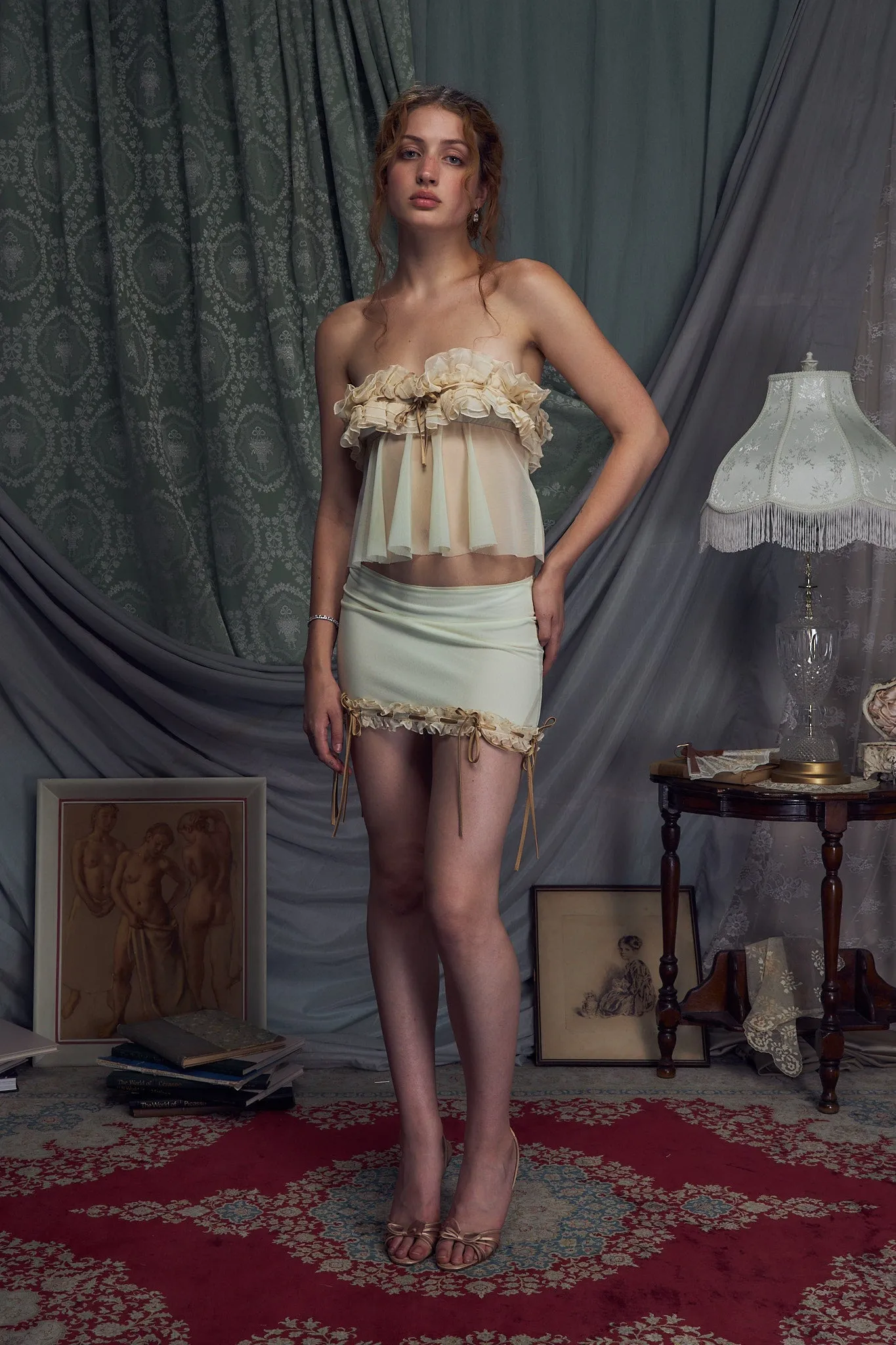 Dolly Strapless Top Butter sold by Mirror Palais product image thumbnail 5