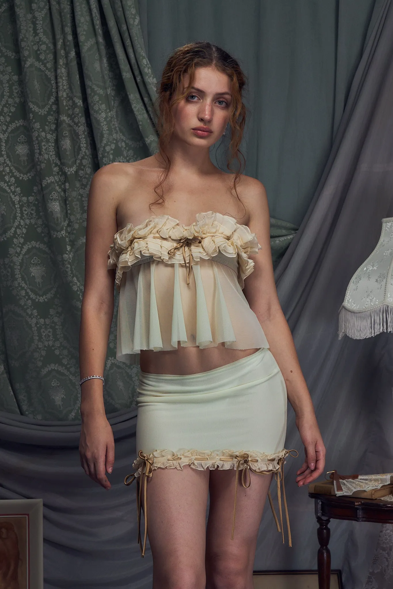 Dolly Strapless Top Butter sold by Mirror Palais product image thumbnail 3