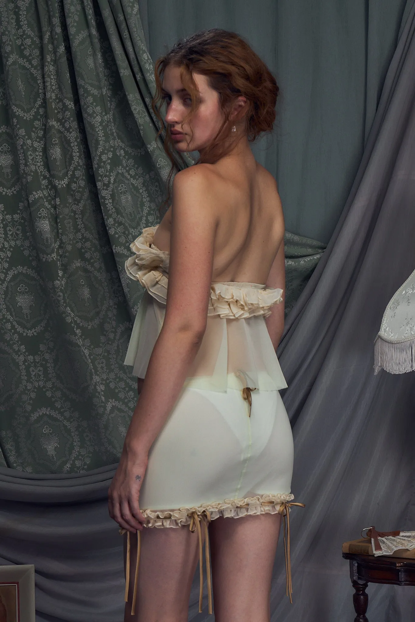 Dolly Strapless Top Butter sold by Mirror Palais product image thumbnail 4