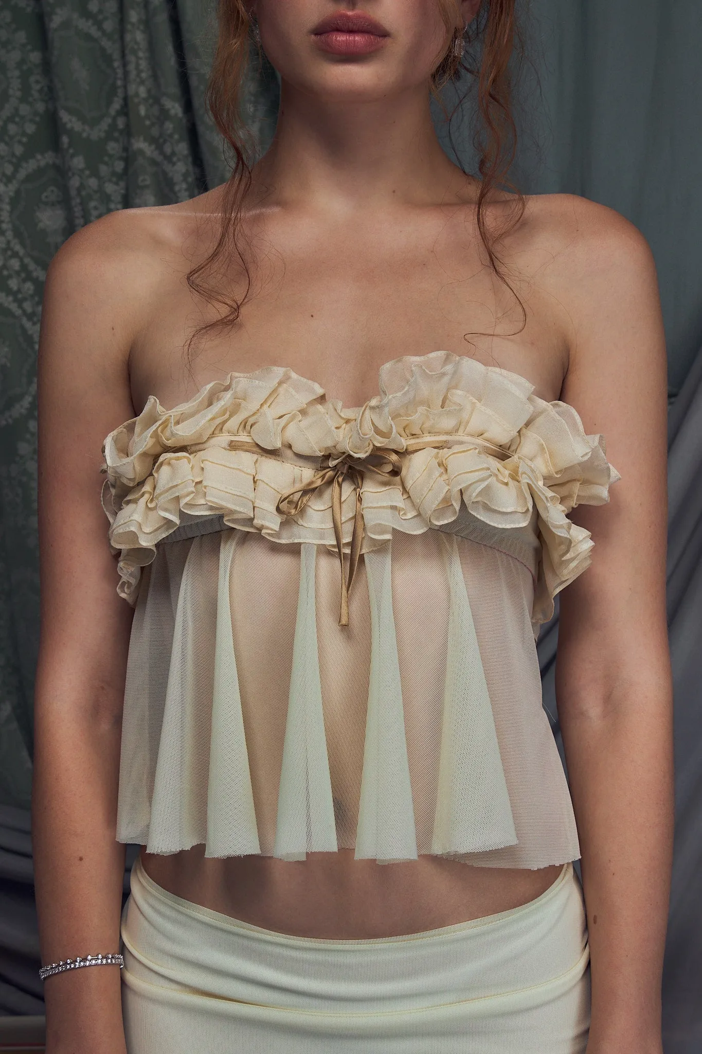 Dolly Strapless Top Butter sold by Mirror Palais product image thumbnail 2