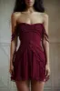 Cascading Mini Dress in Sangre sold by Mirror Palais