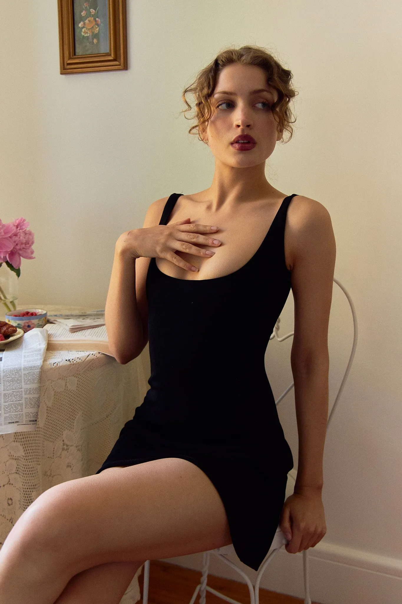 Lady Di Dress in Noir sold by Mirror Palais product image thumbnail 4