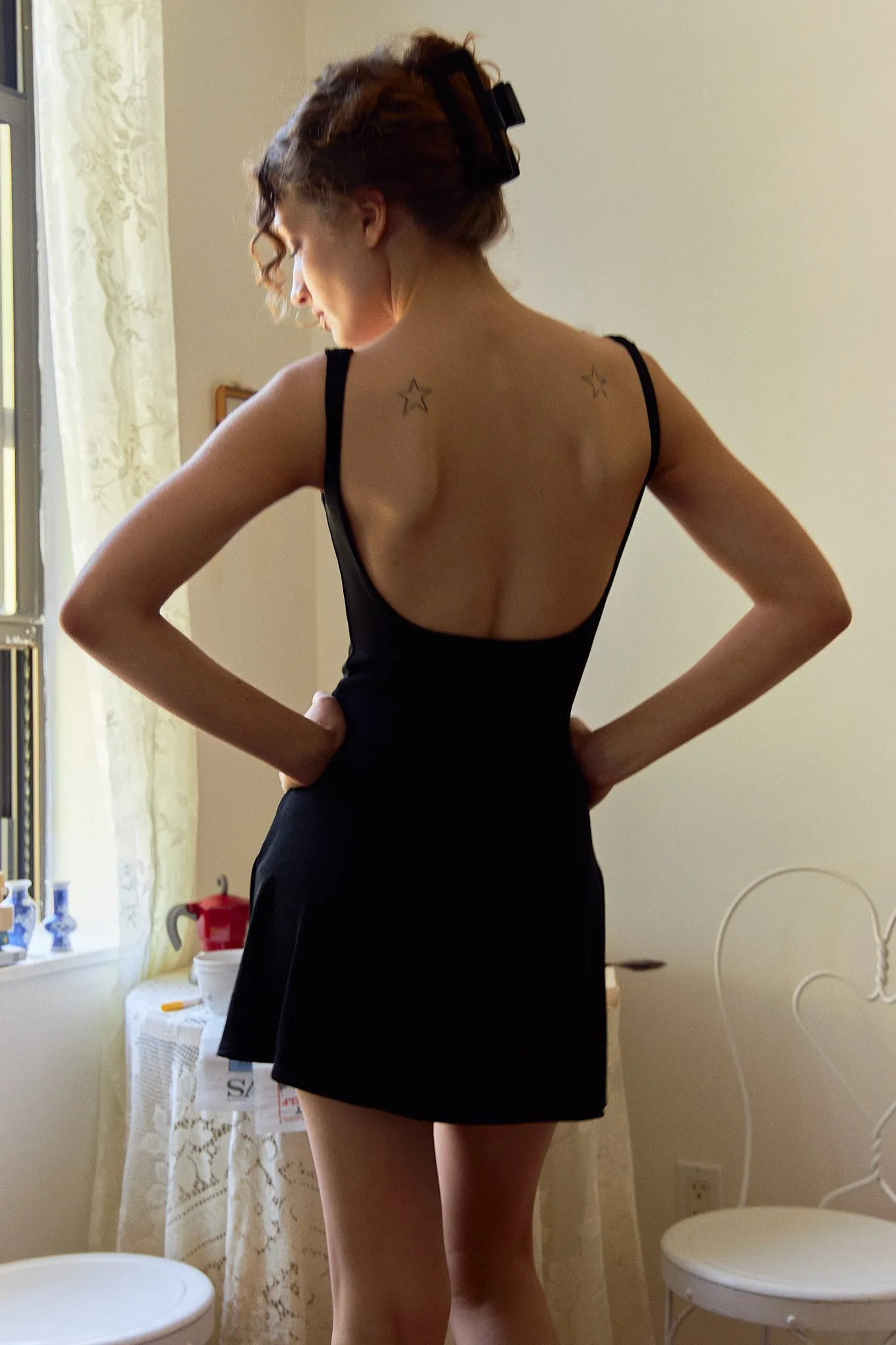 Lady Di Dress in Noir sold by Mirror Palais product image thumbnail 2