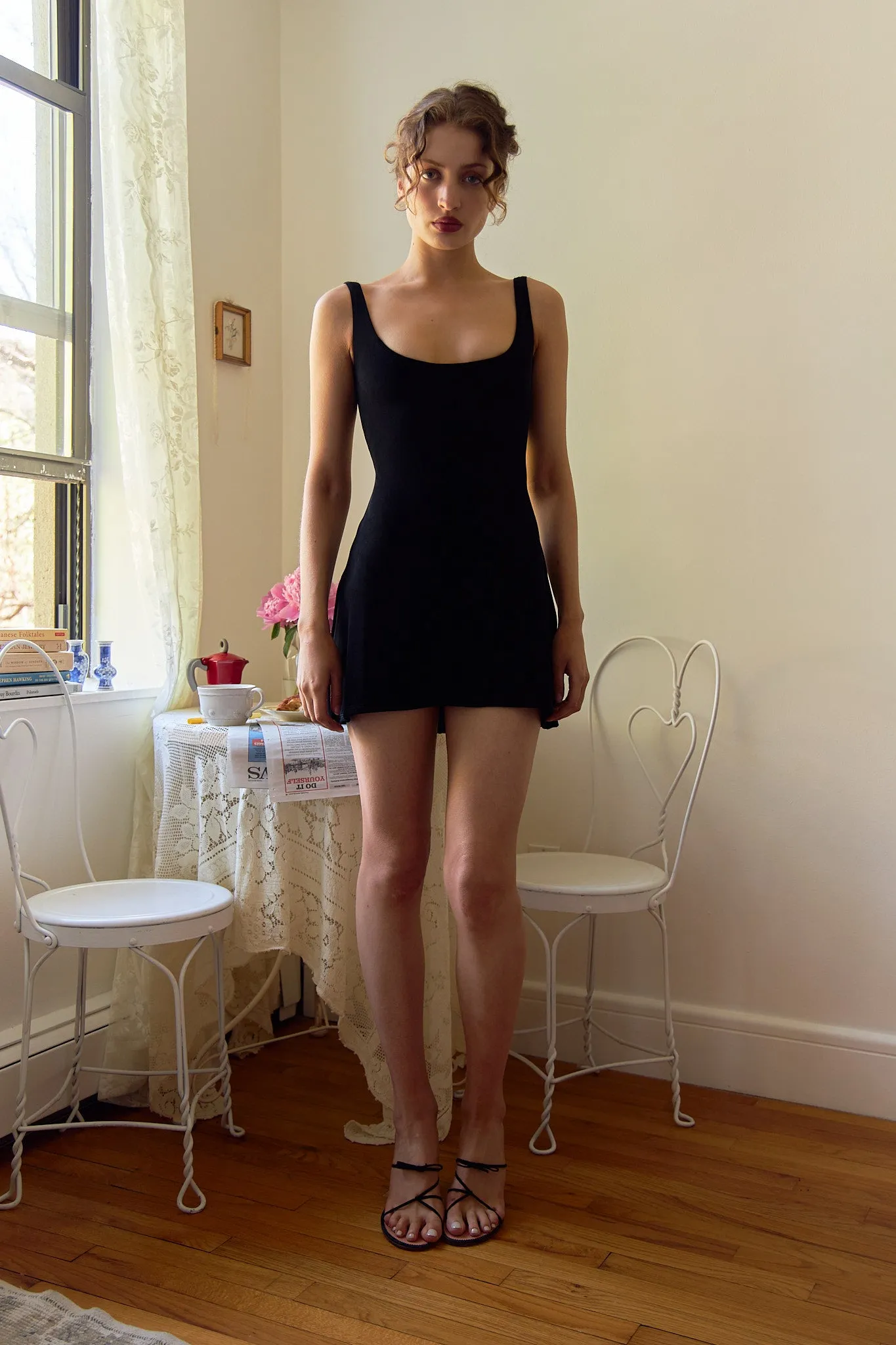 Lady Di Dress in Noir sold by Mirror Palais product image thumbnail 3