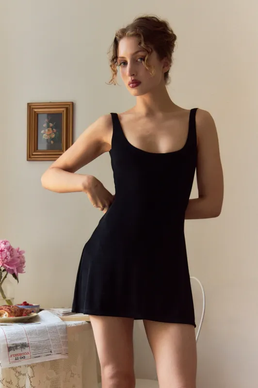 Lady Di Dress in Noir sold by Mirror Palais