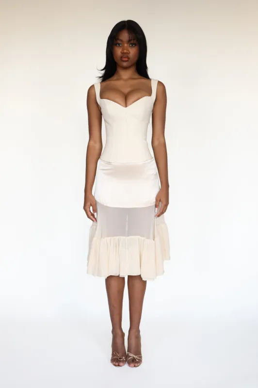 The Crinoline Skirt in Crème sold by Mirror Palais