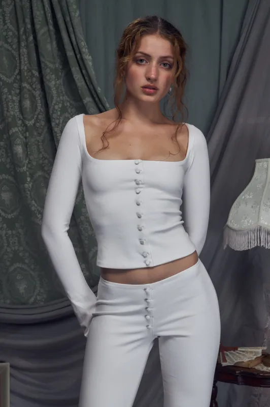 Tudor Top in Blanche sold by Mirror Palais