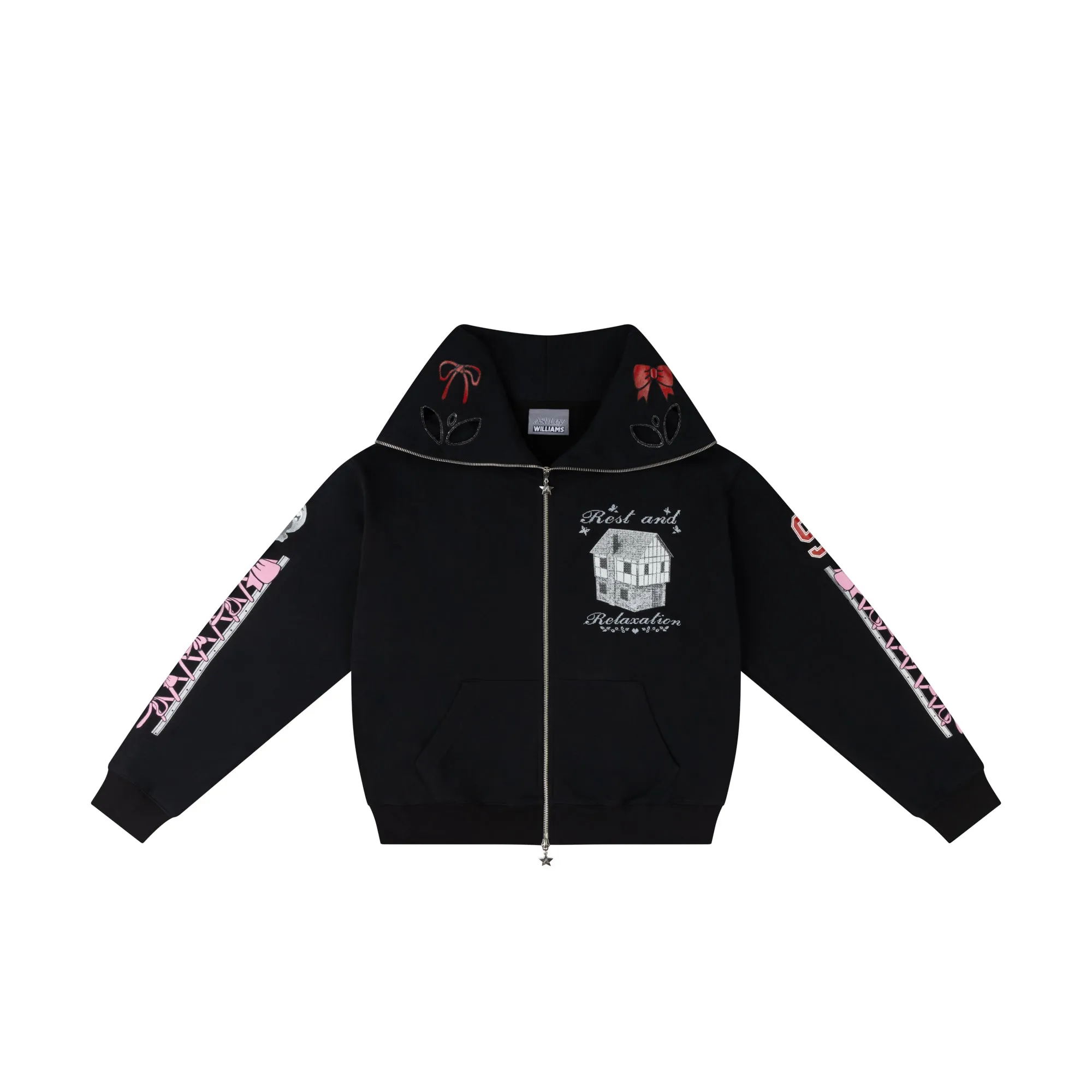 DREAMLESS BUTTERFLY HOODIE - BLACK & PINK sold by Ashley Williams