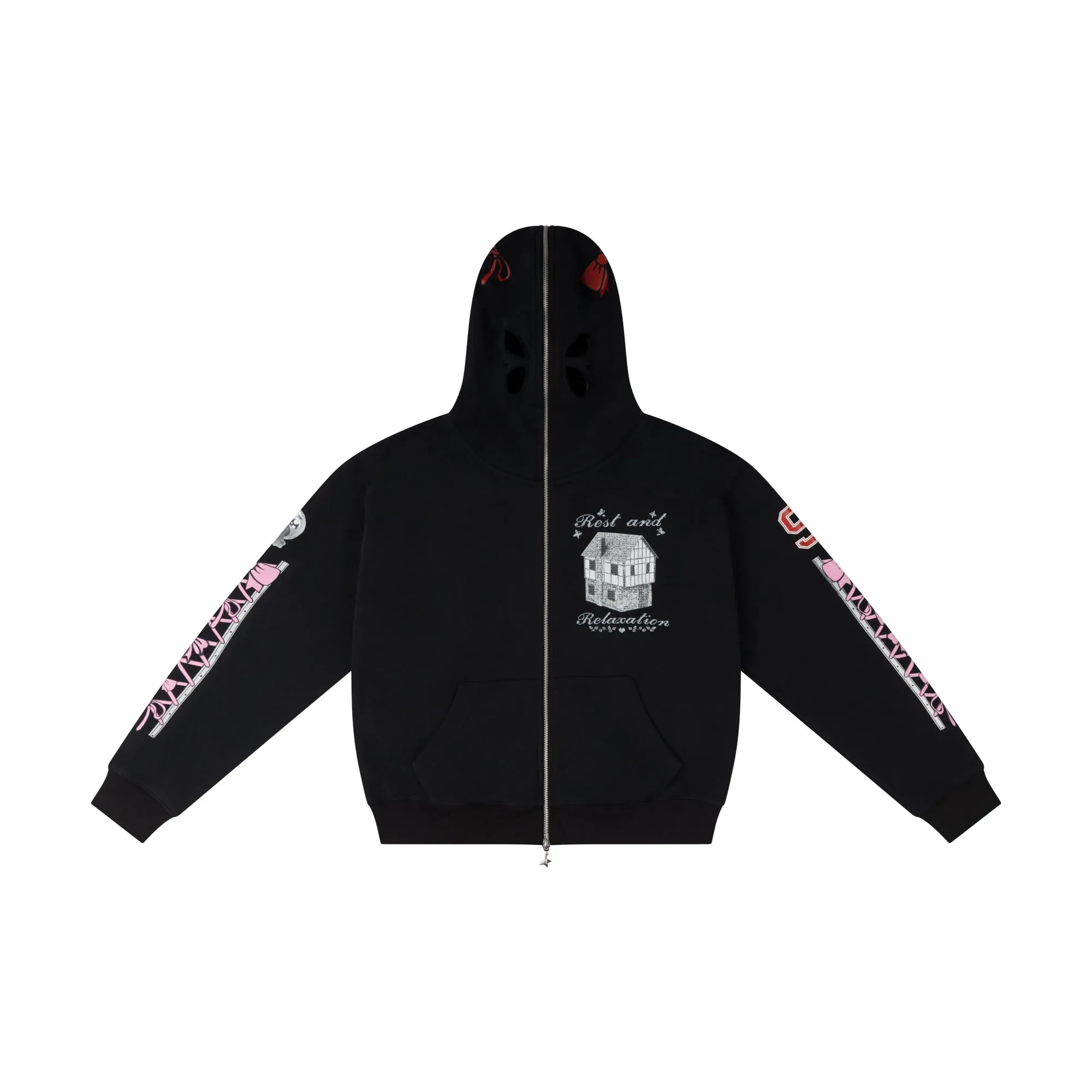 DREAMLESS BUTTERFLY HOODIE - BLACK & PINK sold by Ashley Williams product image thumbnail 4
