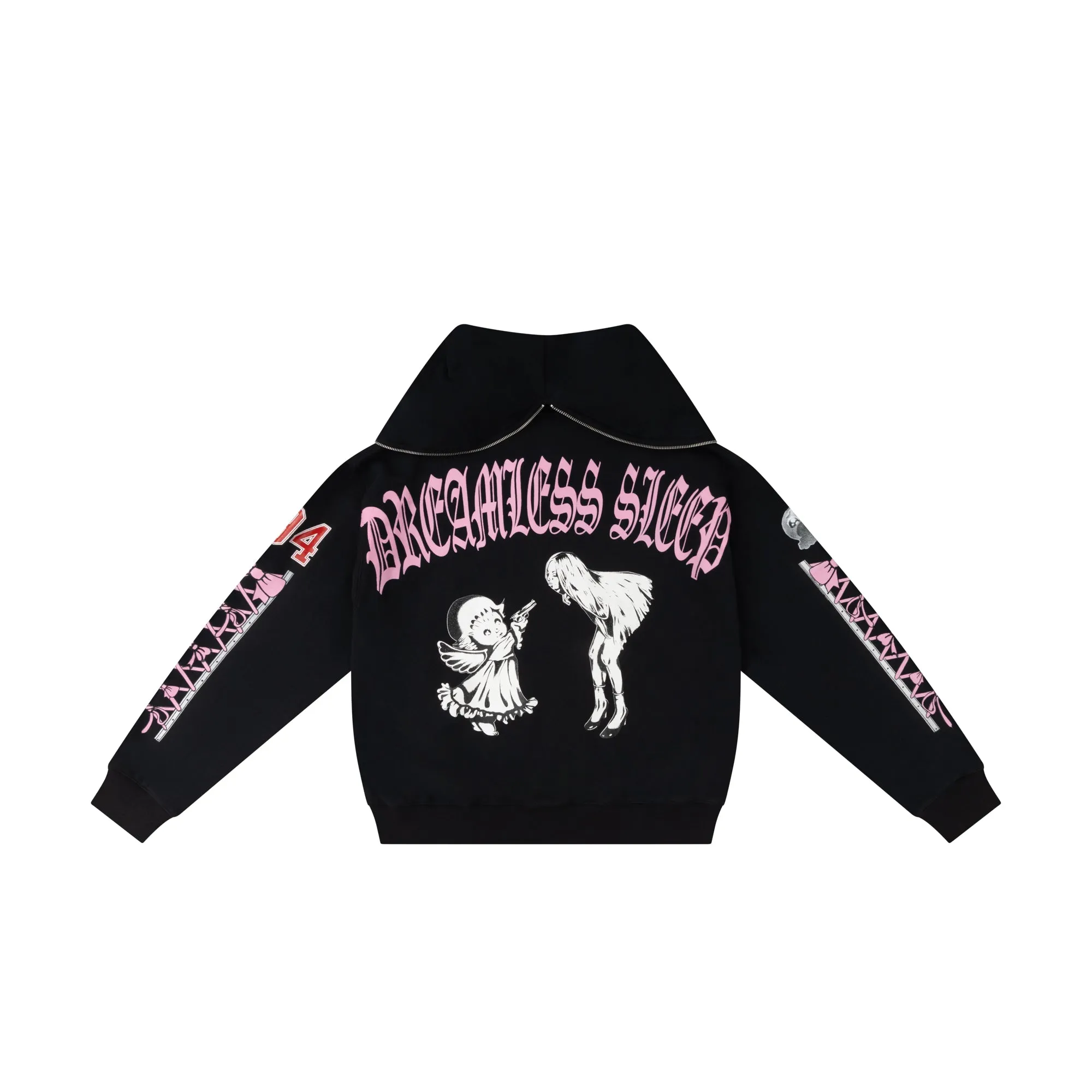 DREAMLESS BUTTERFLY HOODIE - BLACK & PINK sold by Ashley Williams product image thumbnail 2