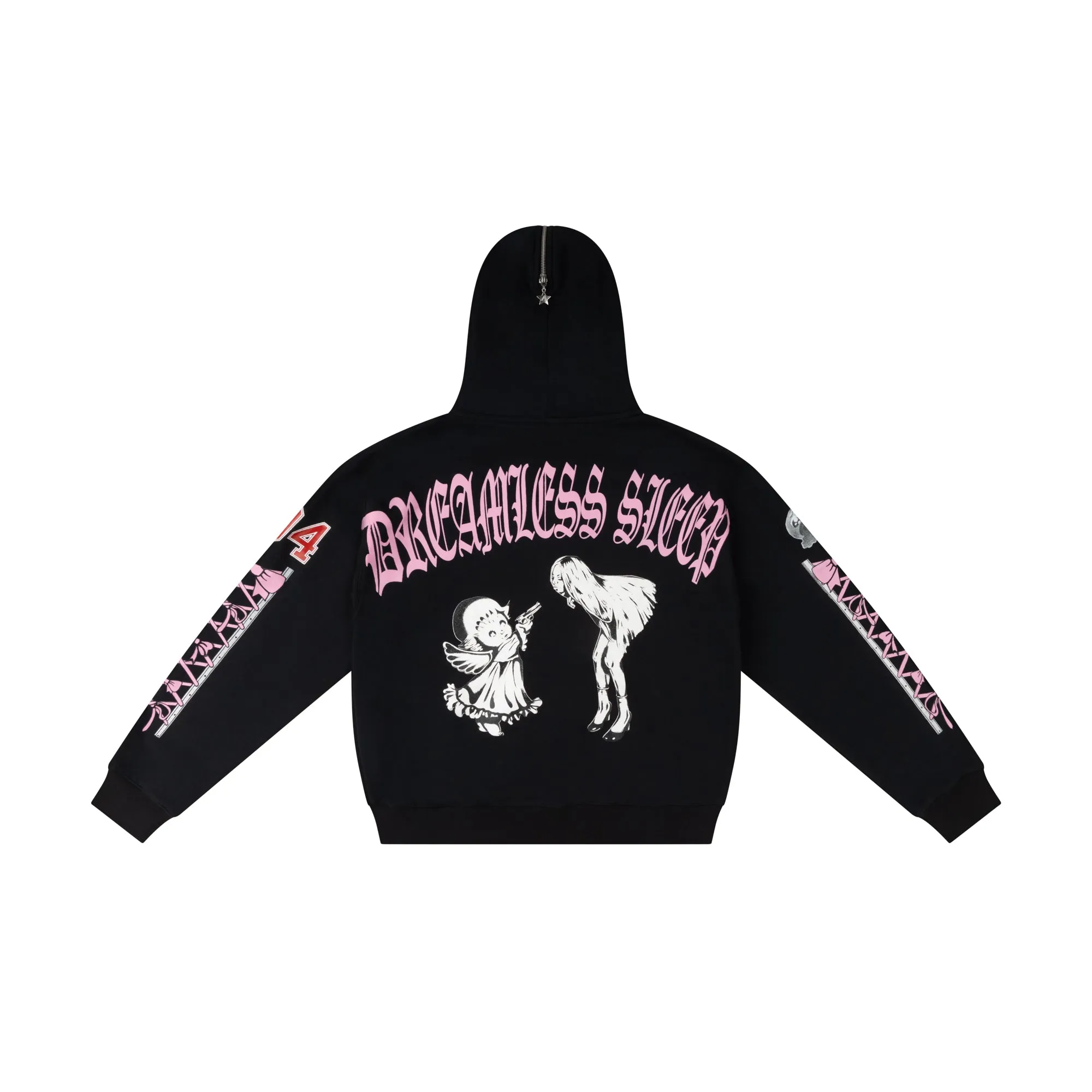 DREAMLESS BUTTERFLY HOODIE - BLACK & PINK sold by Ashley Williams product image thumbnail 5