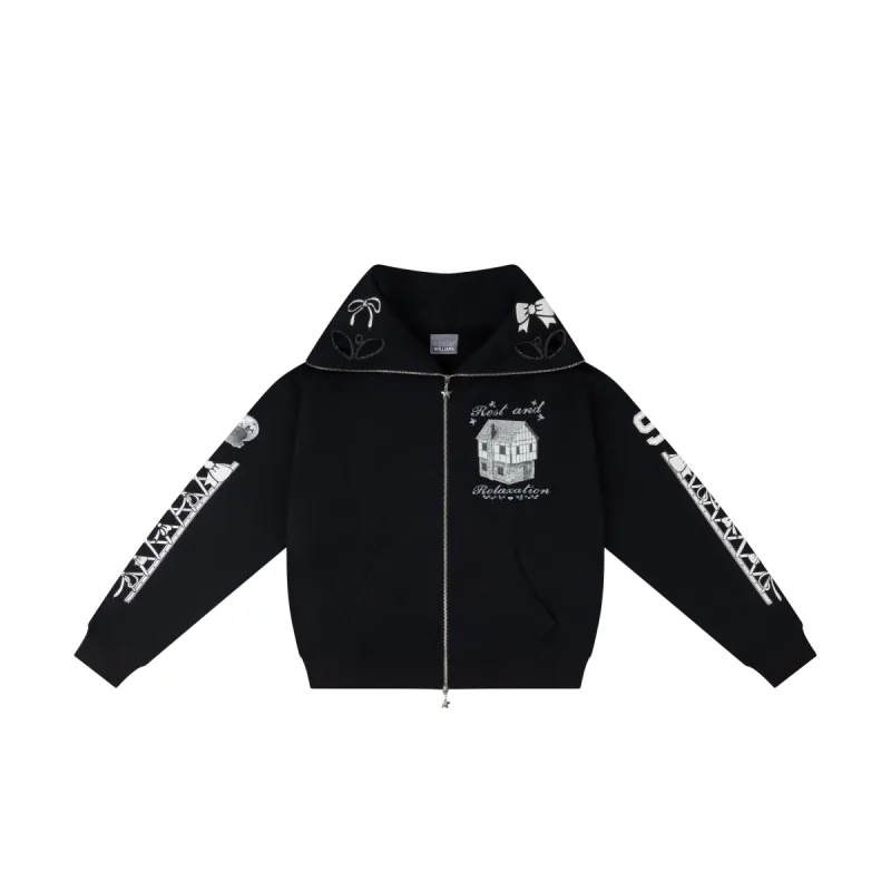 DREAMLESS BUTTERFLY HOODIE - BLACK & WHITE sold by Ashley Williams