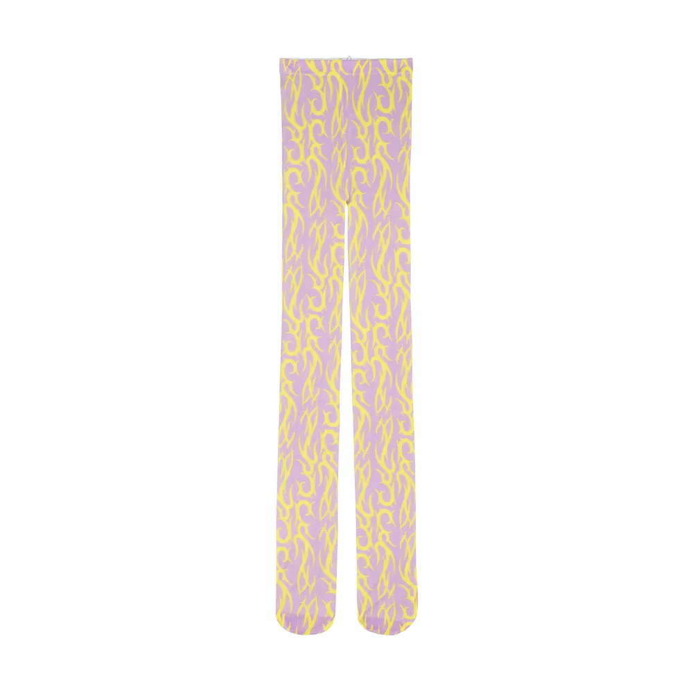 LILAC AND YELLOW TATTOO TIGHTS sold by Ashley Williams product image thumbnail 2