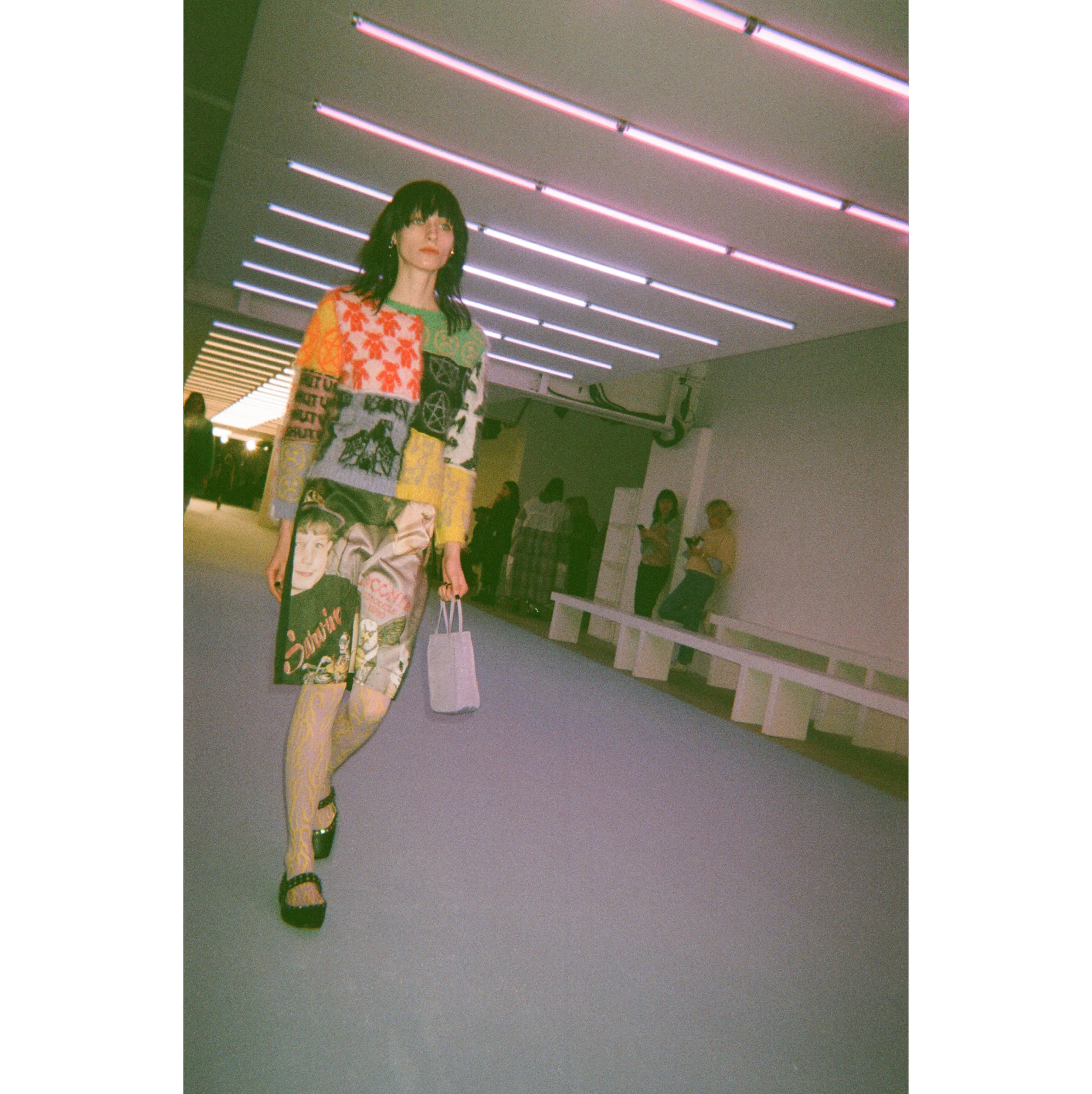 LILAC AND YELLOW TATTOO TIGHTS sold by Ashley Williams product image thumbnail 5