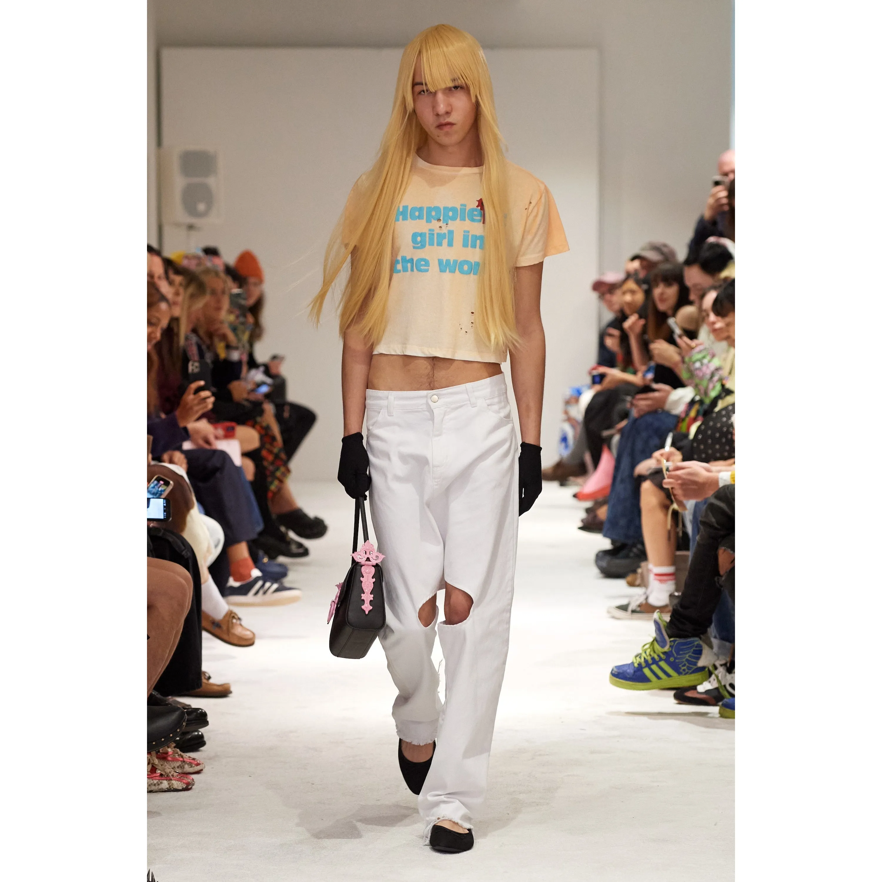 HAPPY CROPPED T-SHIRT - WASHED PEACH sold by Ashley Williams product image thumbnail 2