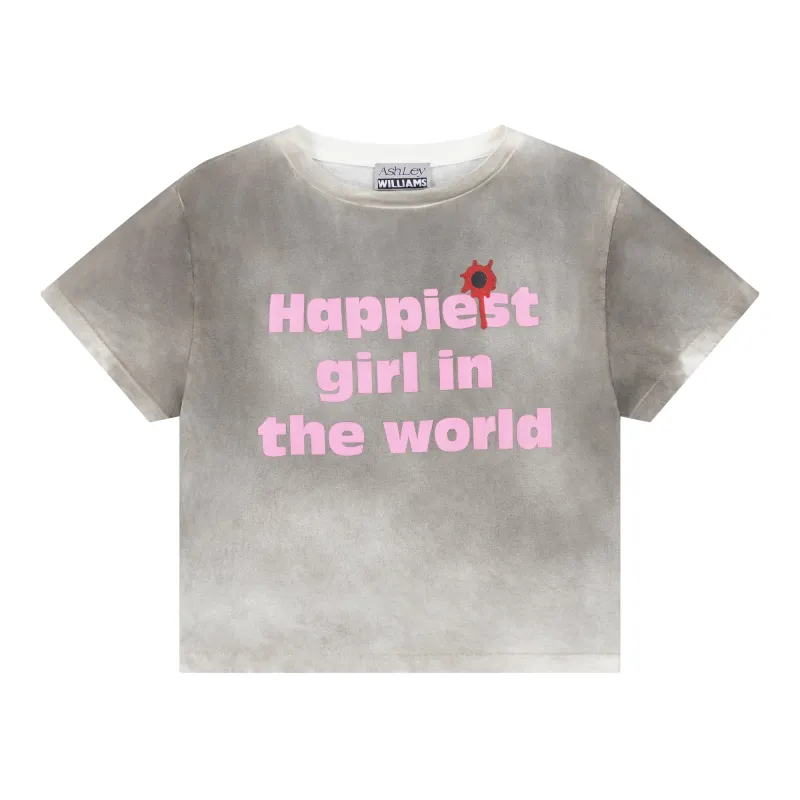 HAPPY CROPPED T-SHIRT sold by Ashley Williams