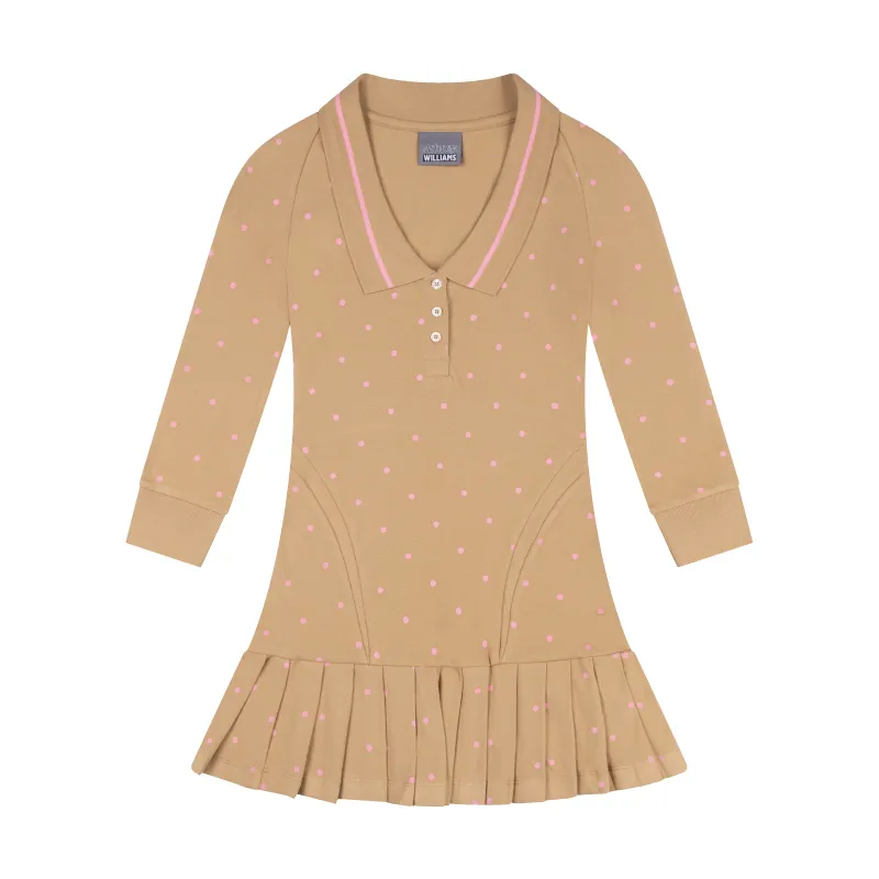 L/S AMELIA DRESS POLKA DOT  - PINK sold by Ashley Williams