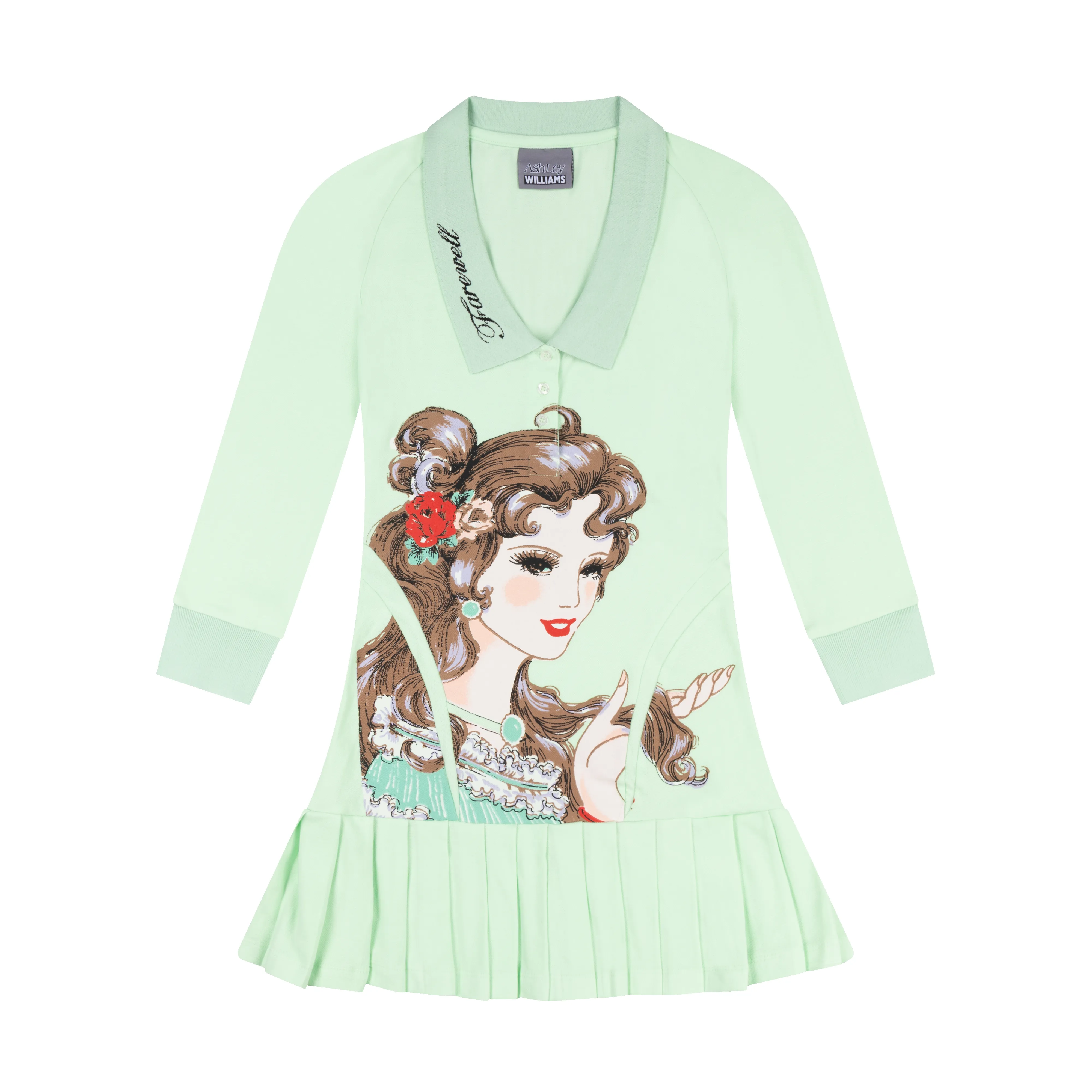 L/S AMELIA DRESS LADY - MINT sold by Ashley Williams